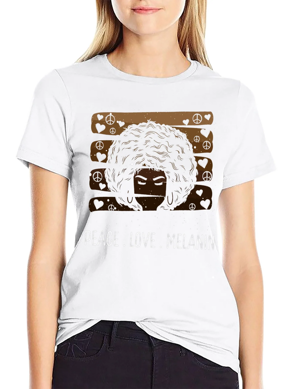 Peace Love Melanin Black Graphic Tee