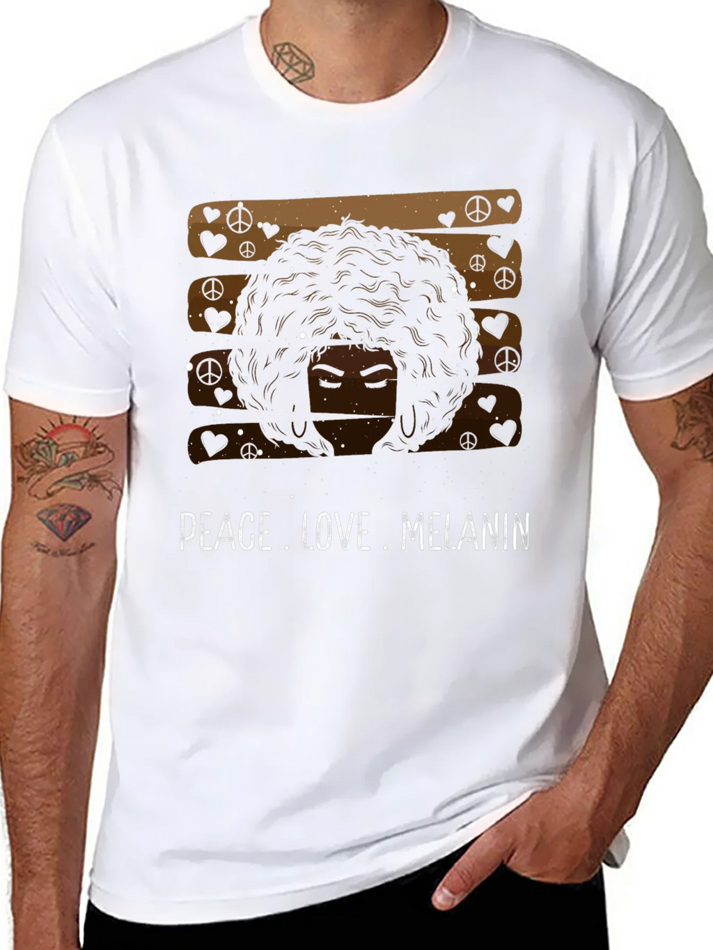 Peace Love Melanin Black Graphic Tee