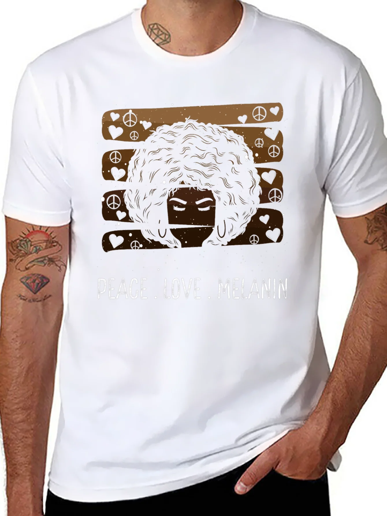 Peace Love Melanin Black Graphic Tee