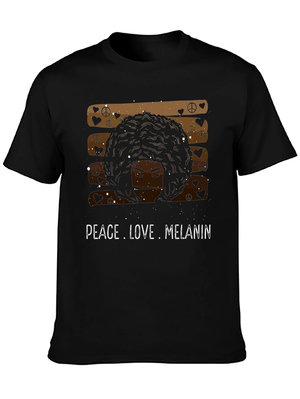 Peace Love Melanin Black Graphic Tee