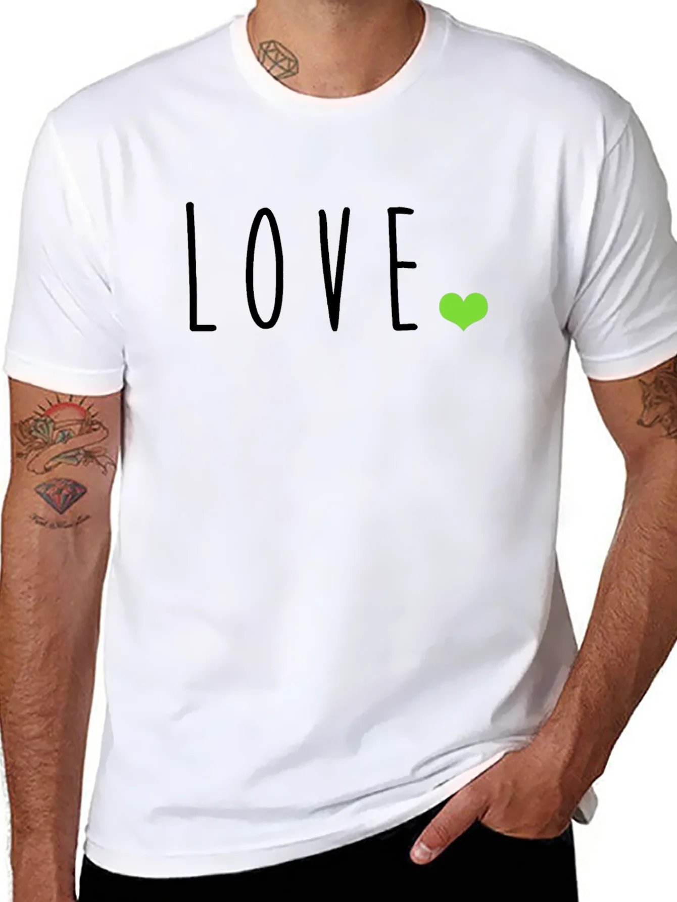 Love Heart Graphic T-Shirt - Casual Comfort