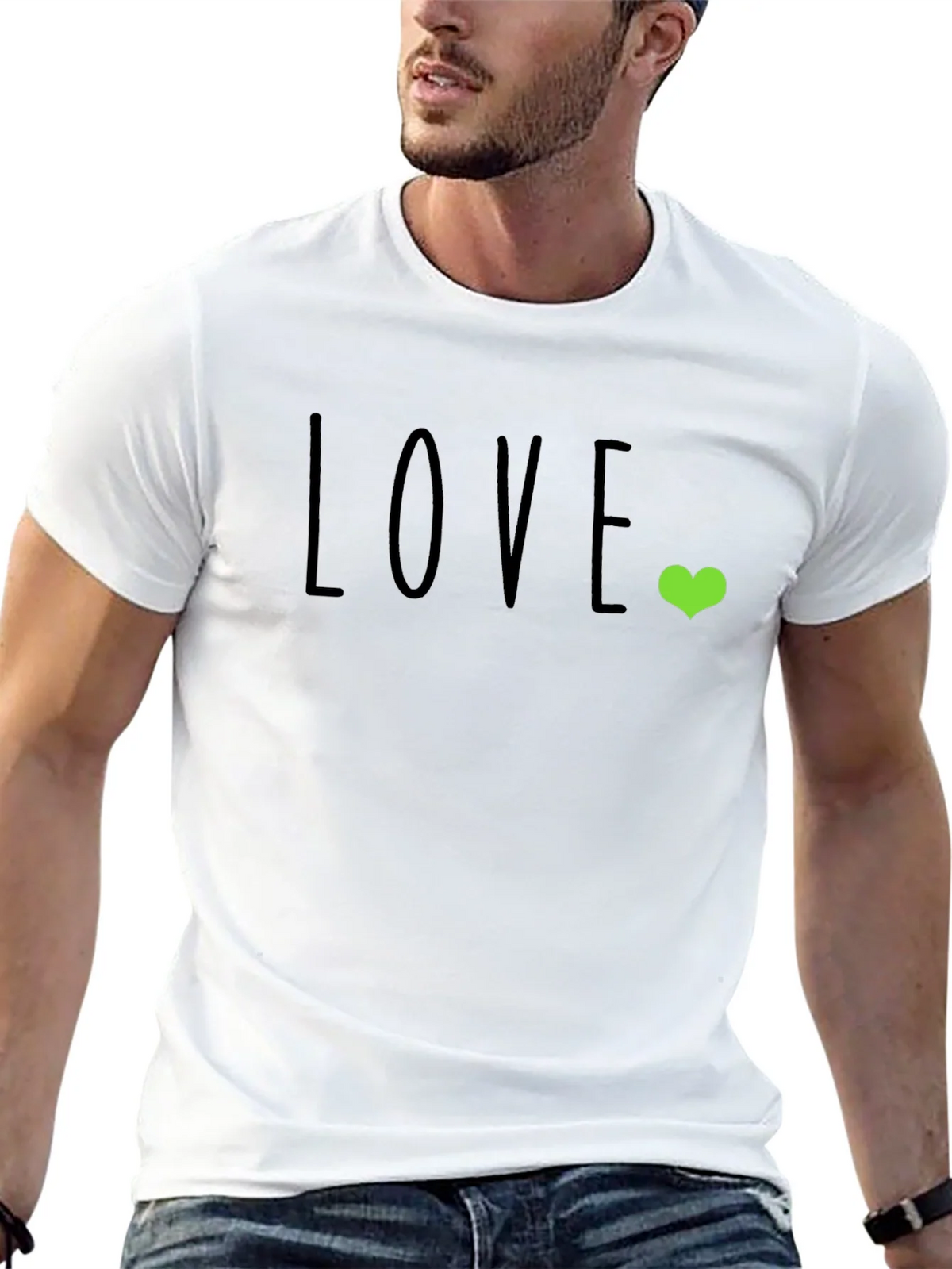 Love Heart Graphic T-Shirt - Casual Comfort