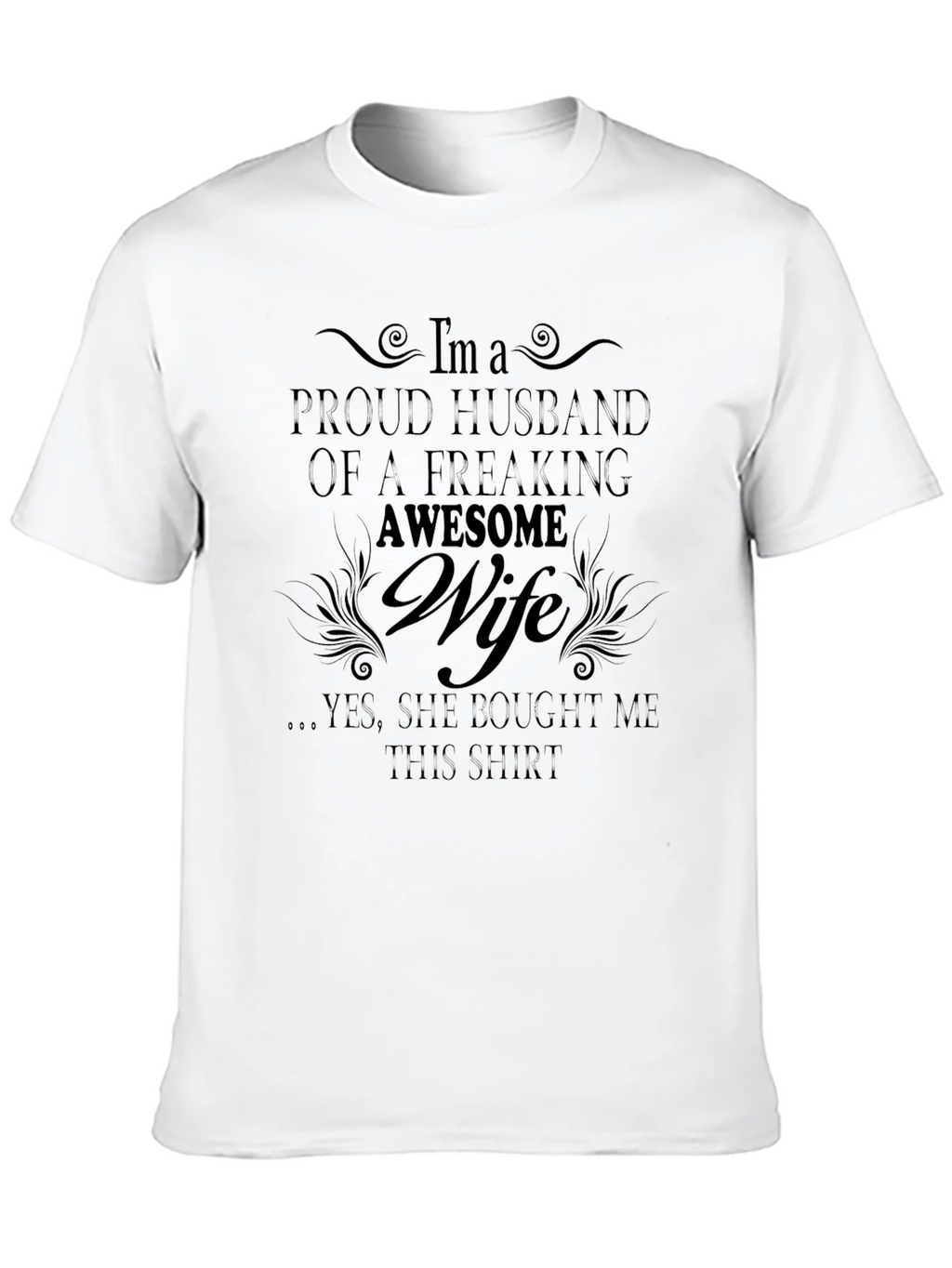 Proud Husband of Awesome Wife Graphic T-Shirt