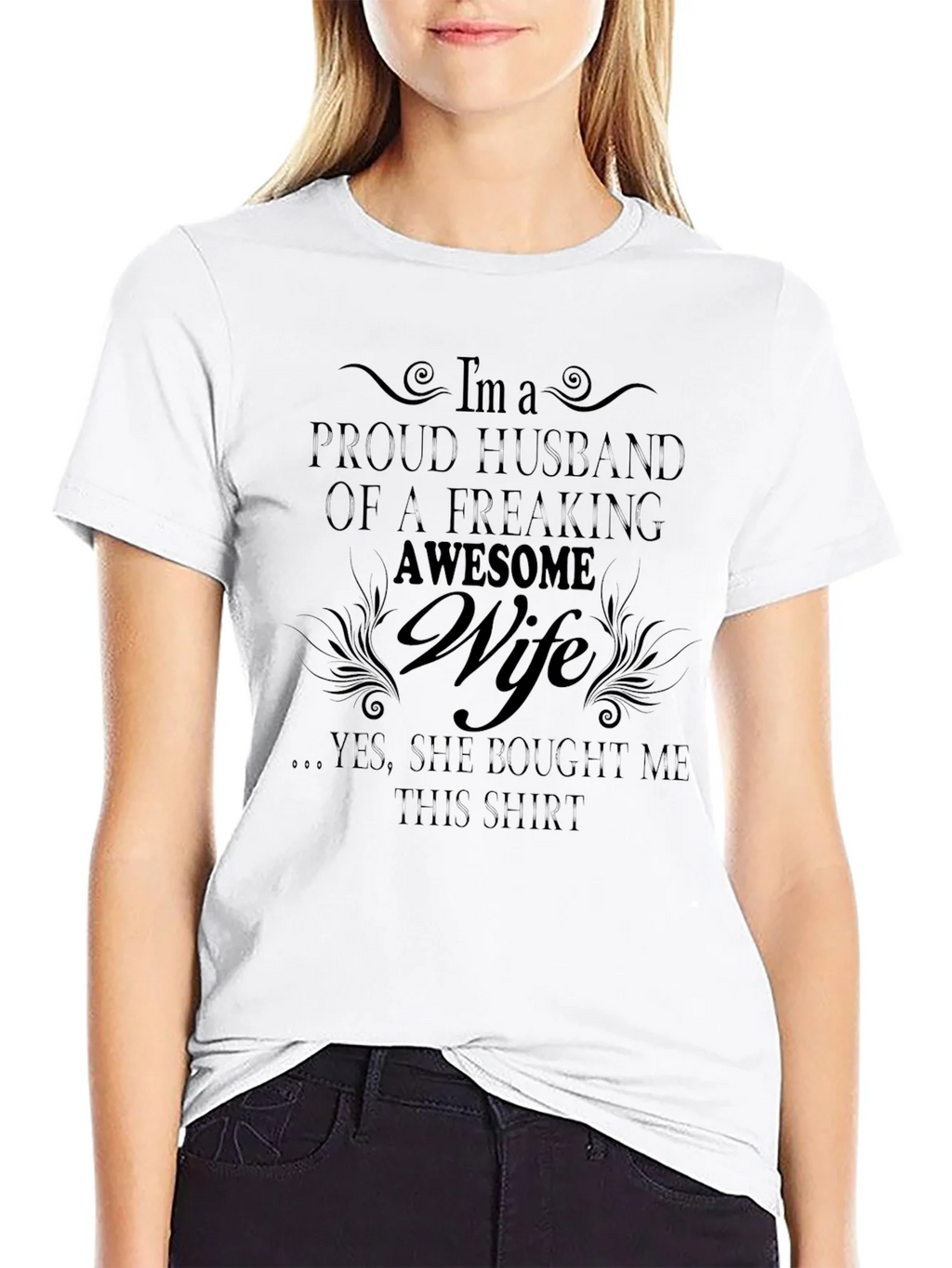 Proud Husband of Awesome Wife Graphic T-Shirt