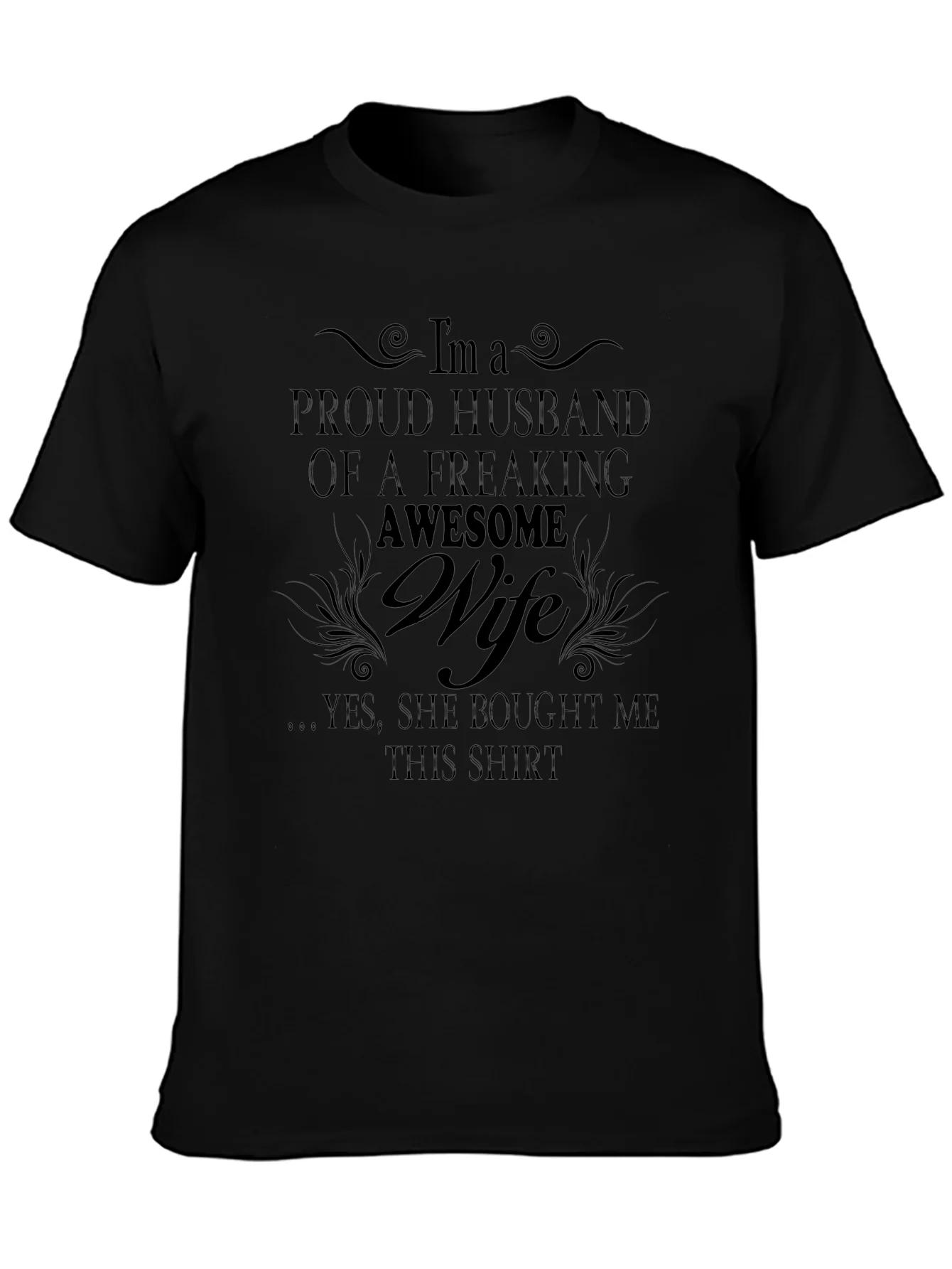 Proud Husband of Awesome Wife Graphic T-Shirt