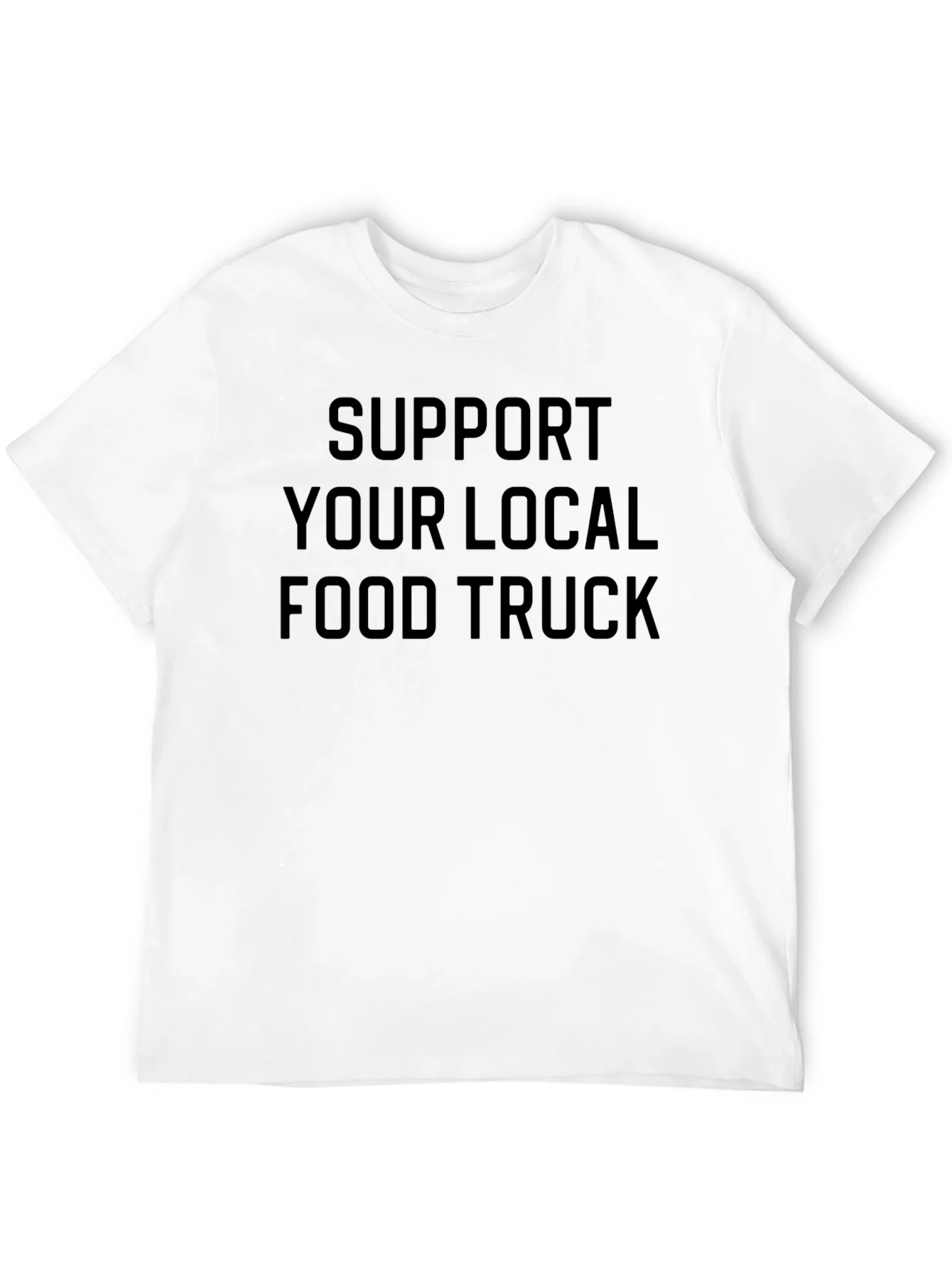Support Local Food Truck Black Graphic Tee