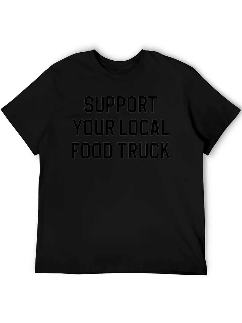 Support Local Food Truck Black Graphic Tee