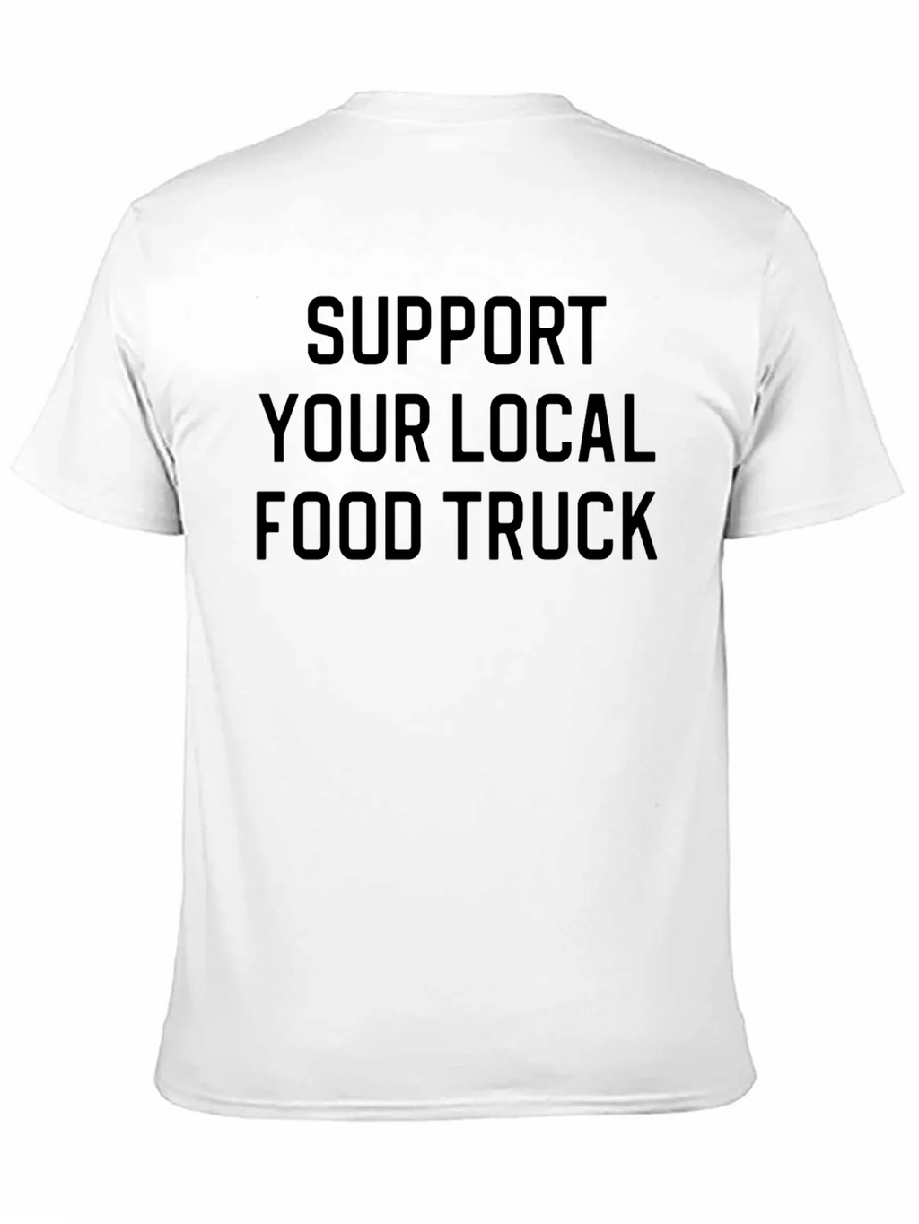Support Local Food Truck Black Graphic Tee