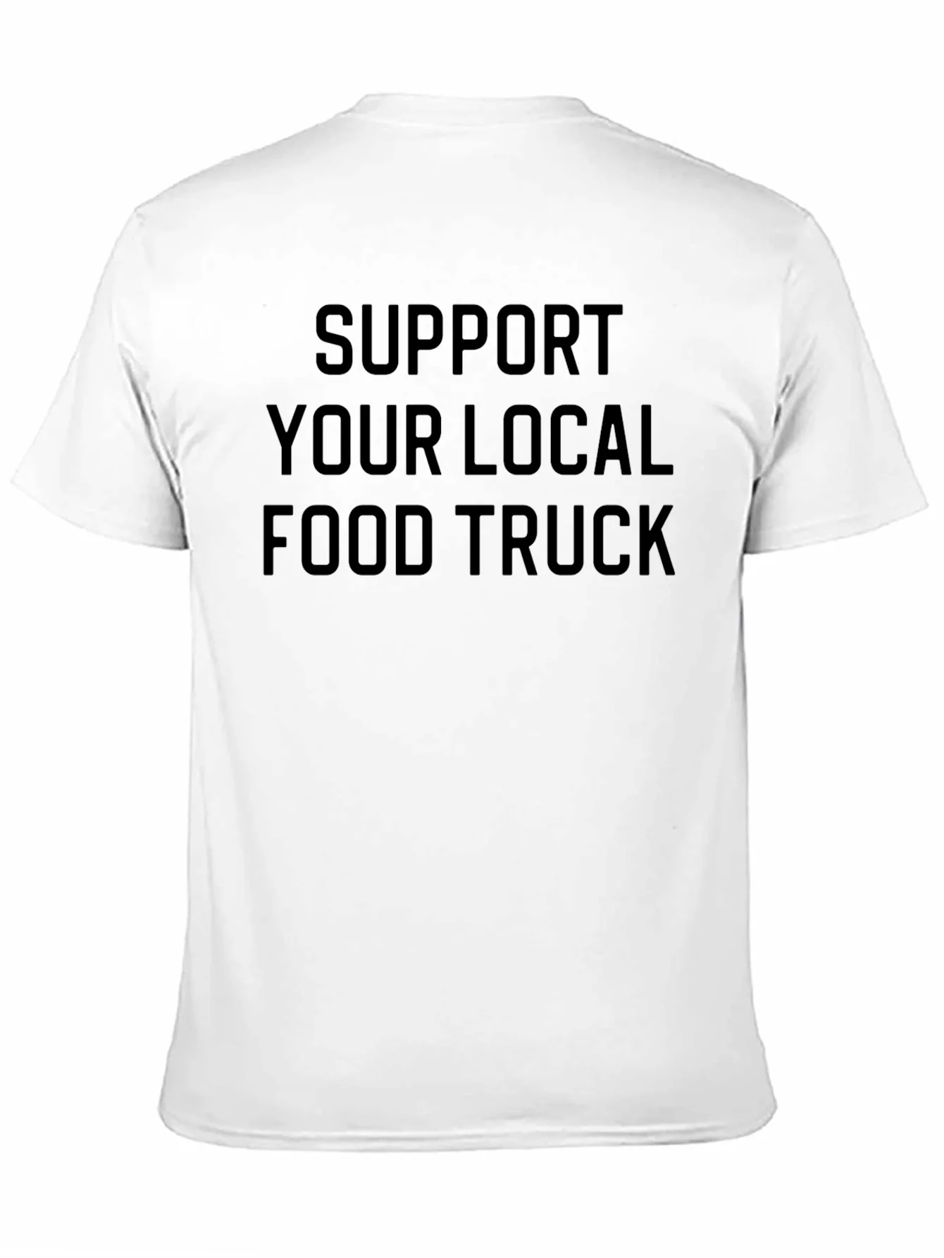 Support Local Food Truck Black Graphic Tee