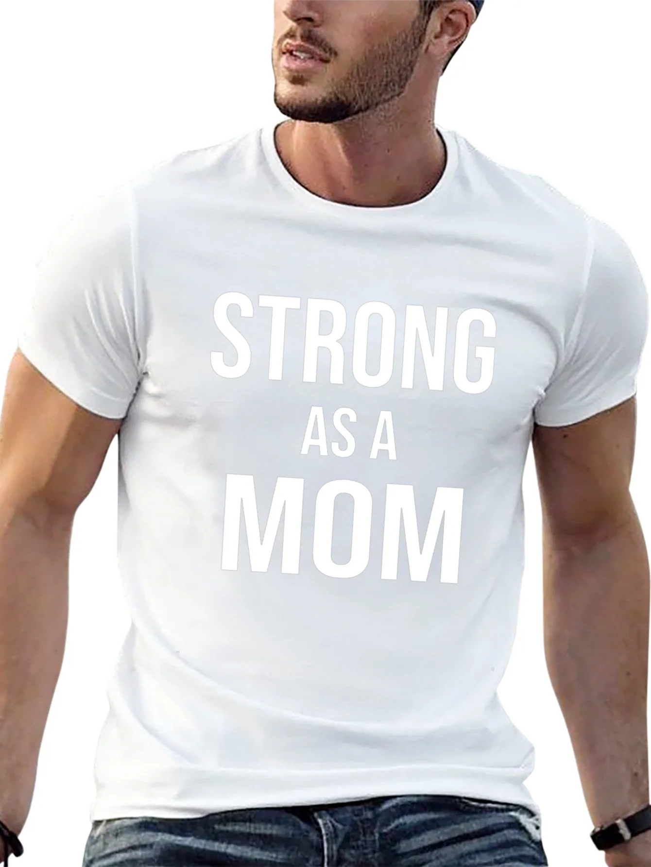 Strong As A Mom Graphic T-Shirt