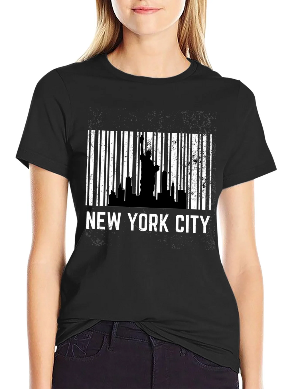 New York City Skyline Barcode T-Shirt