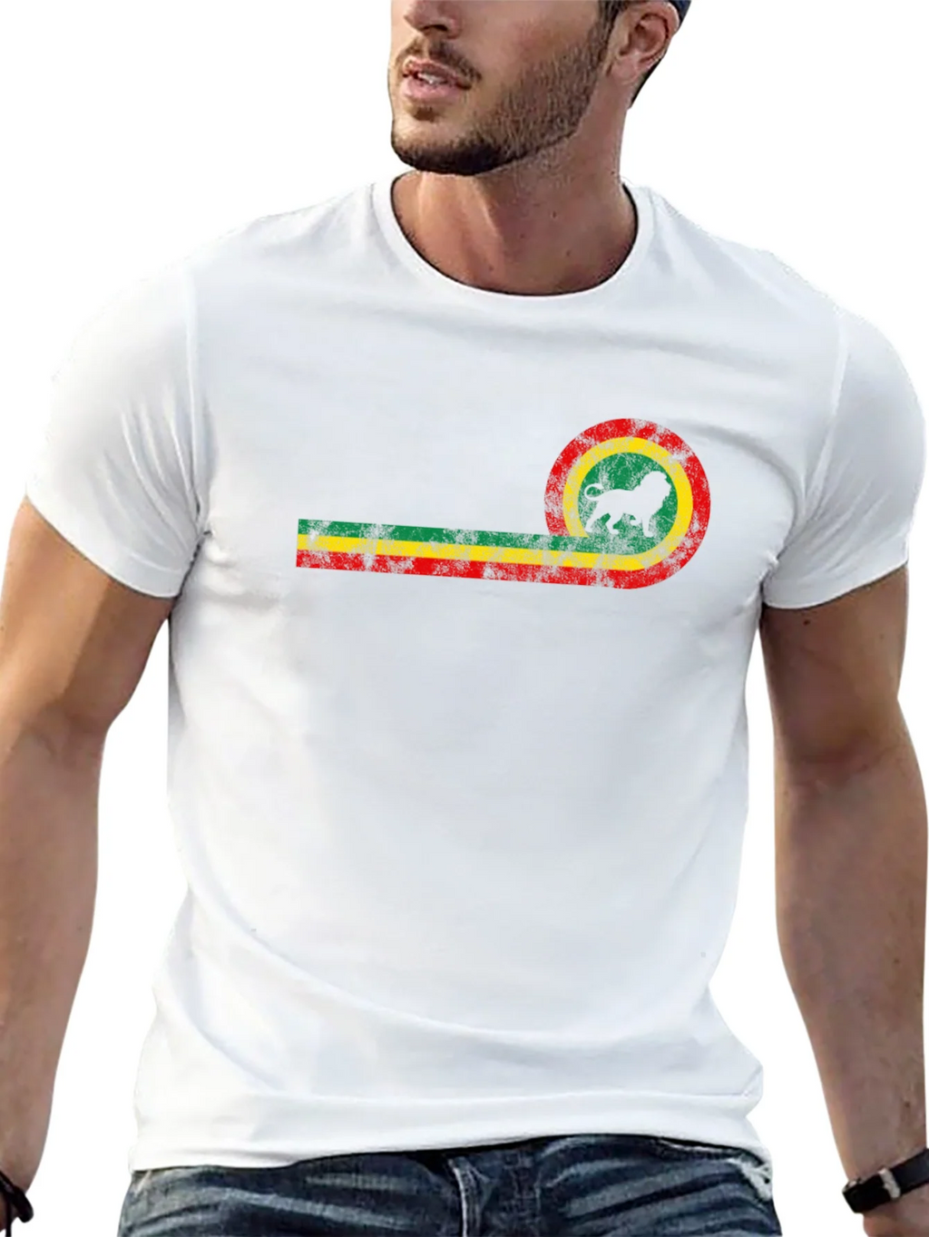 Rasta Lion Black T-Shirt - Reggae Style Tee