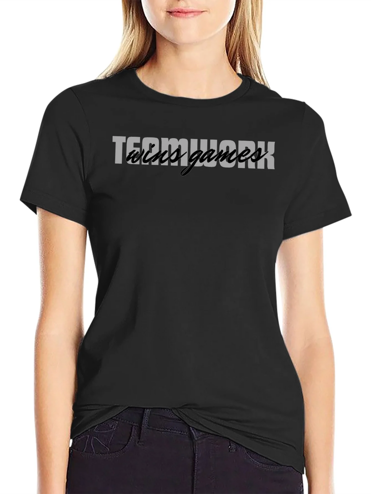 Teamwork Wild Games Black Graphic Tee