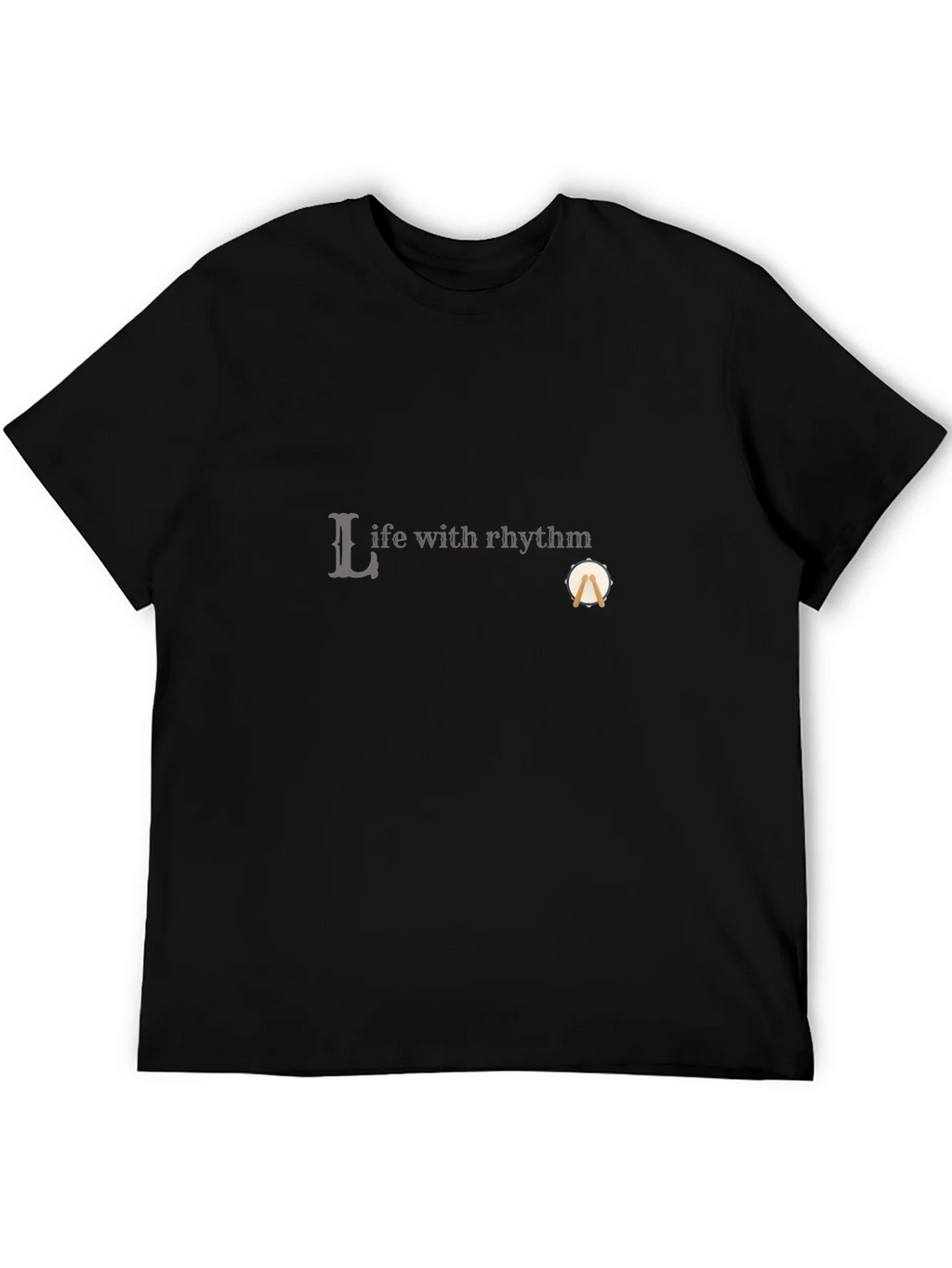 Life with Rhythm Black Graphic Tee