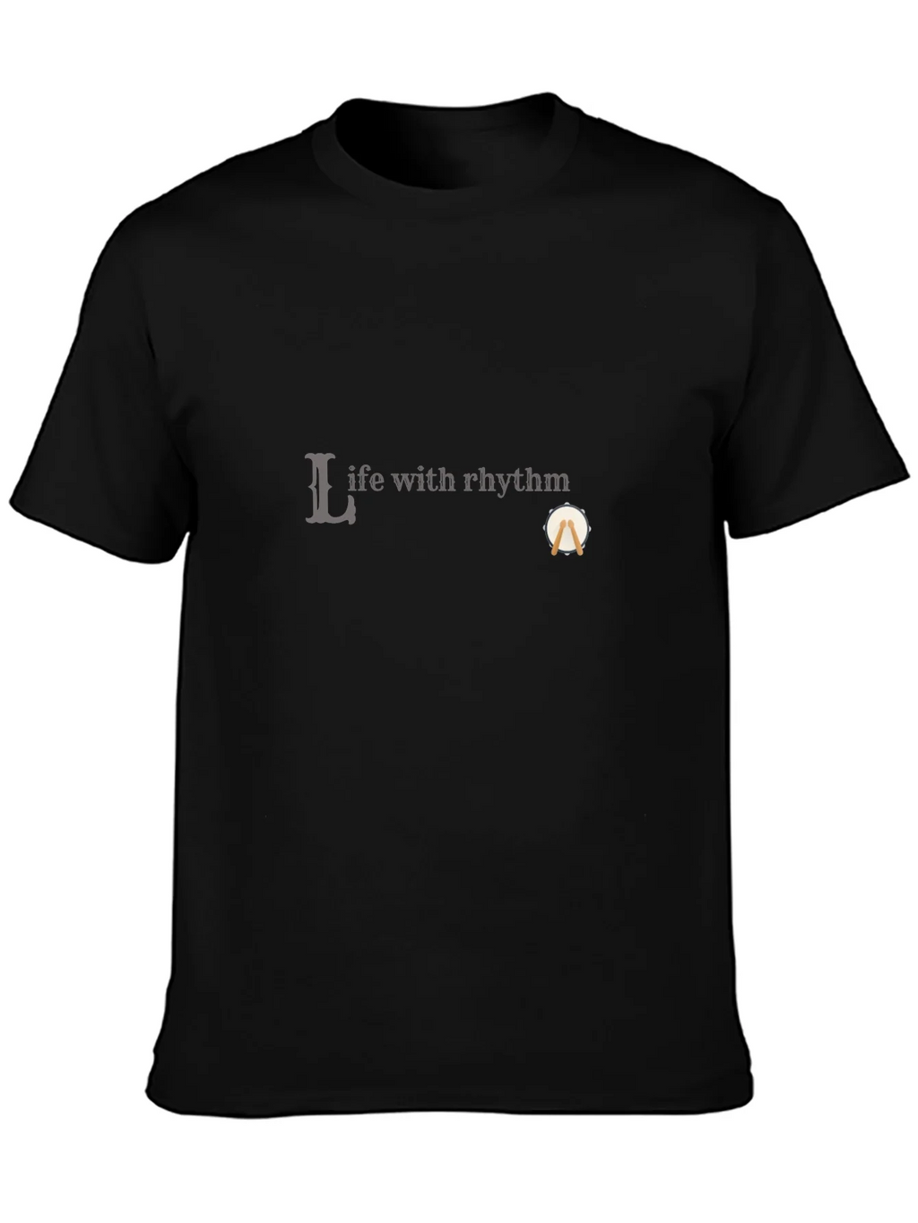 Life with Rhythm Black Graphic Tee