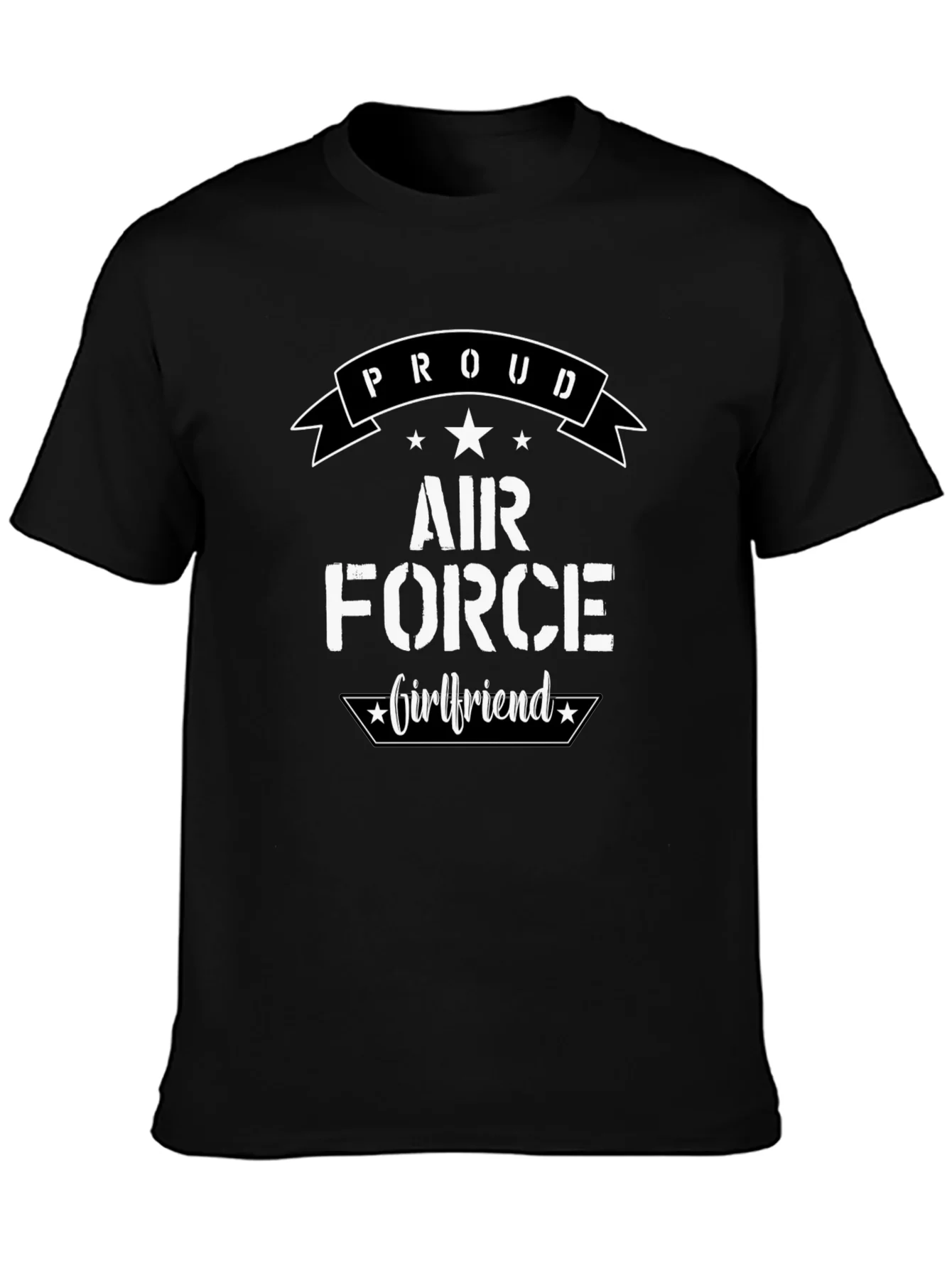 Proud Air Force Girlfriend Graphic T-Shirt