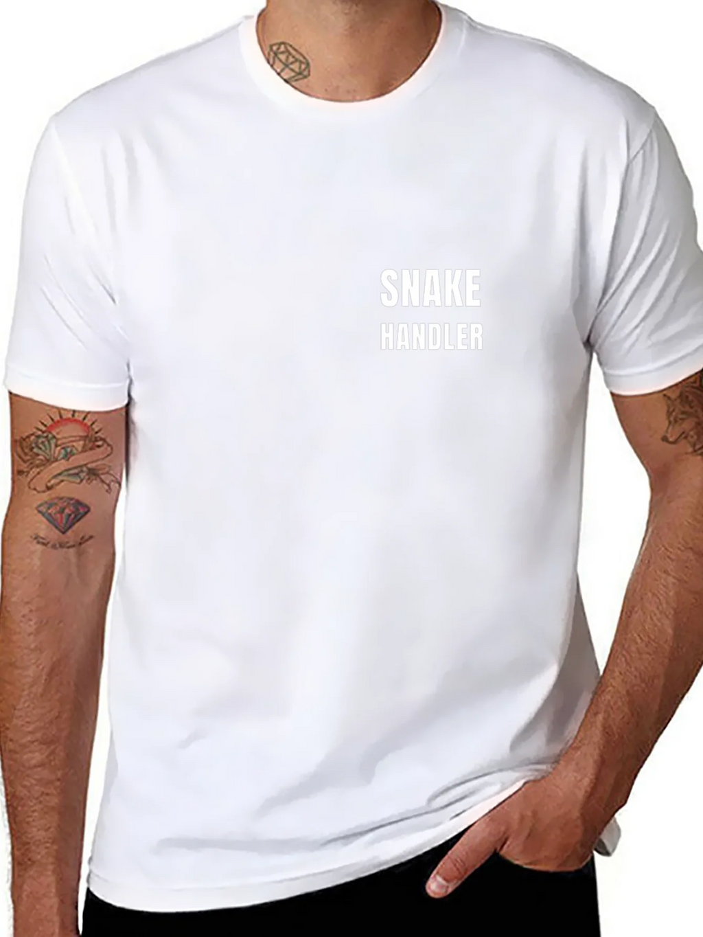 Snake Handler Graphic Tee - Black Cotton T-Shirt