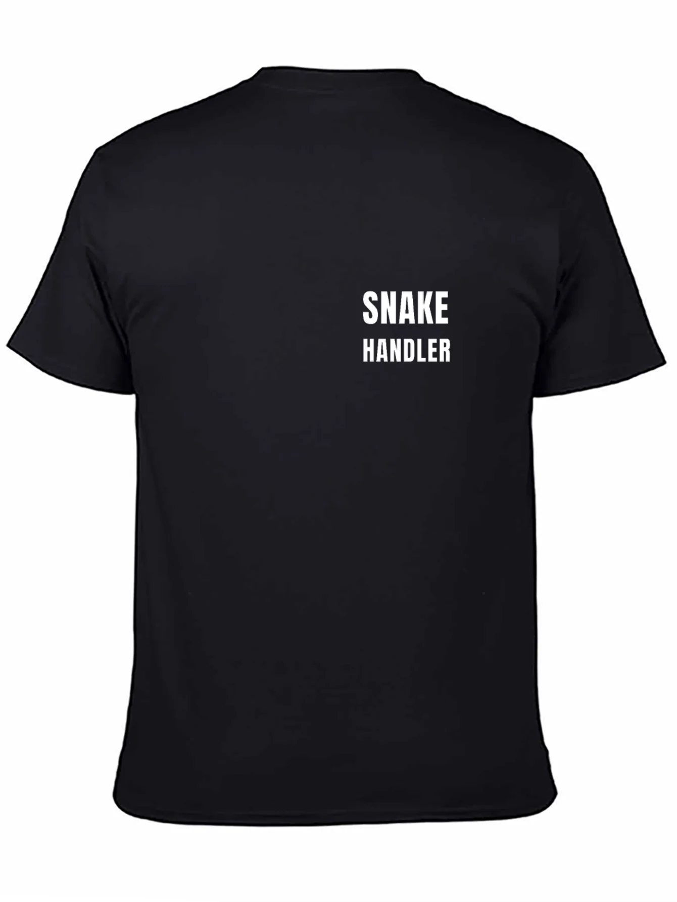 Snake Handler Graphic Tee - Black Cotton T-Shirt