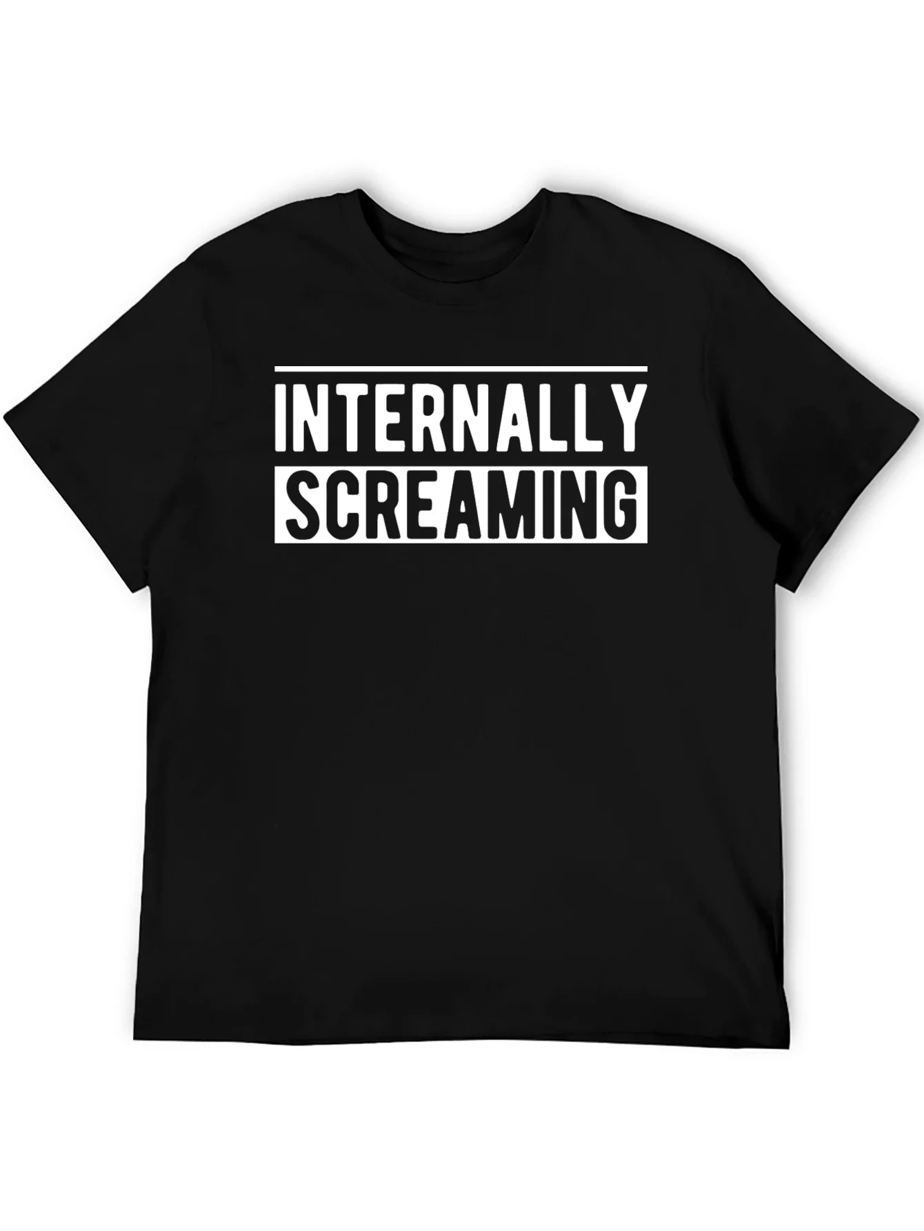 Internally Screaming Graphic Tee - Black Cotton Blend
