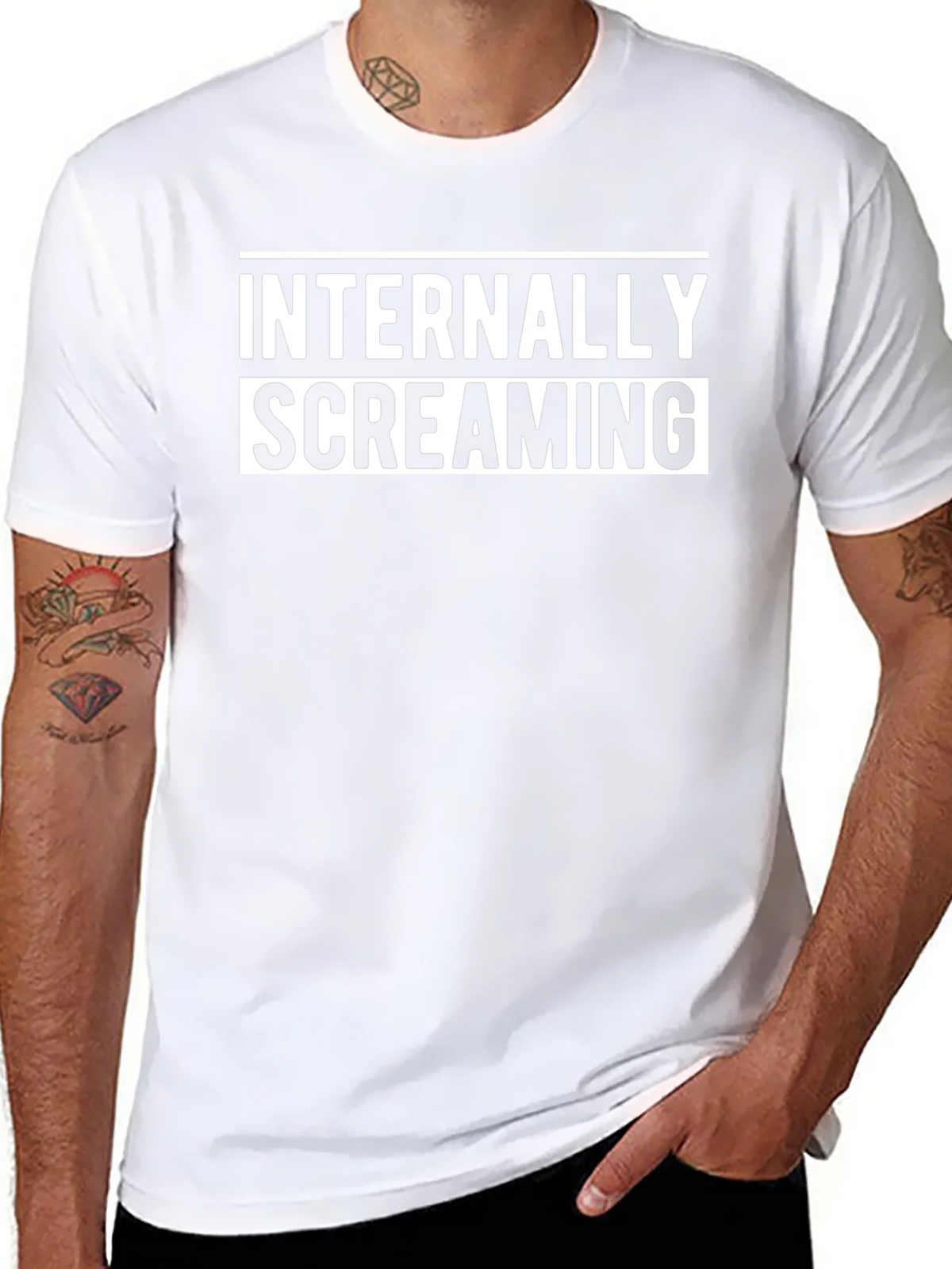 Internally Screaming Graphic Tee - Black Cotton Blend