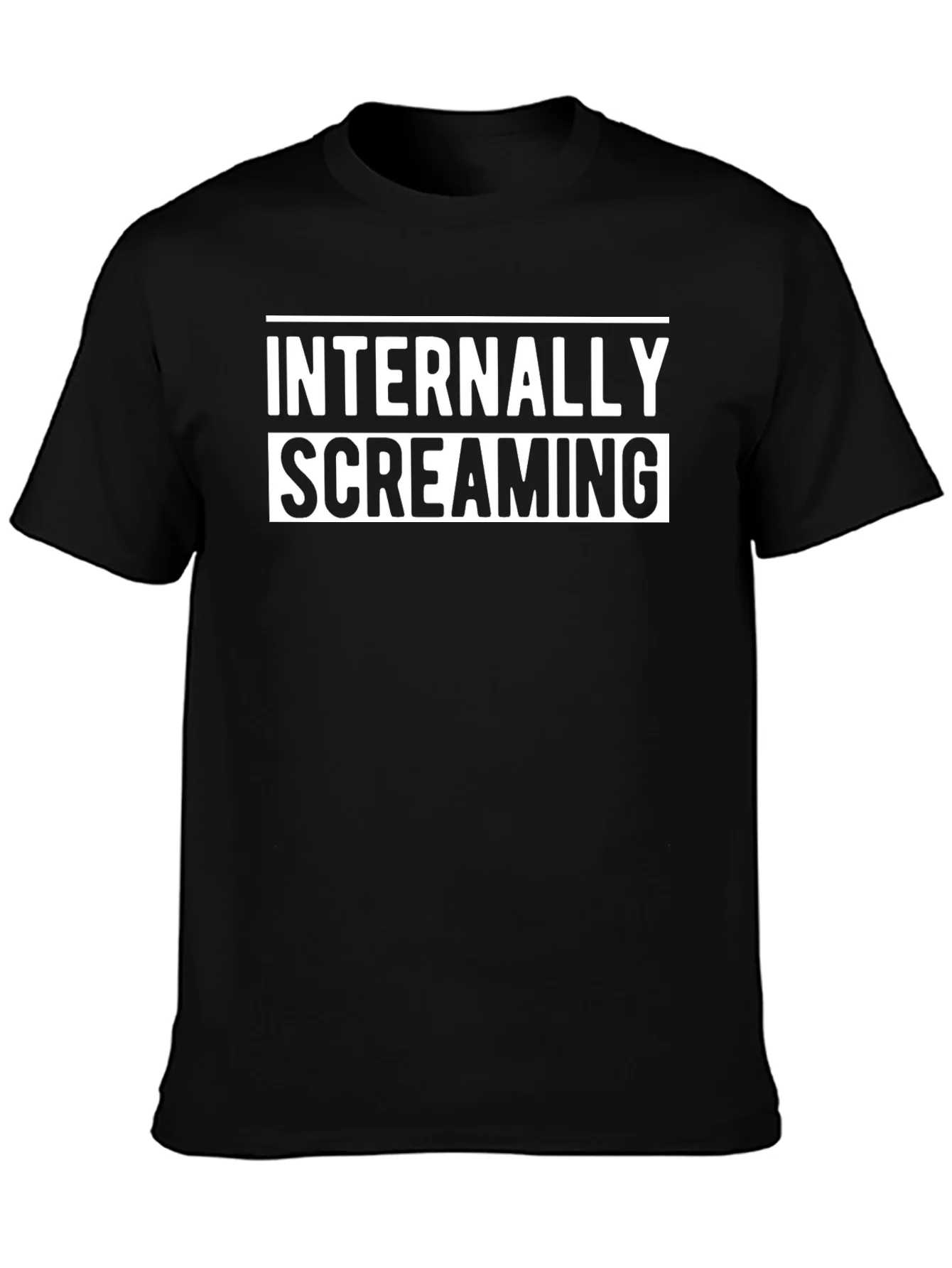 Internally Screaming Graphic Tee - Black Cotton Blend