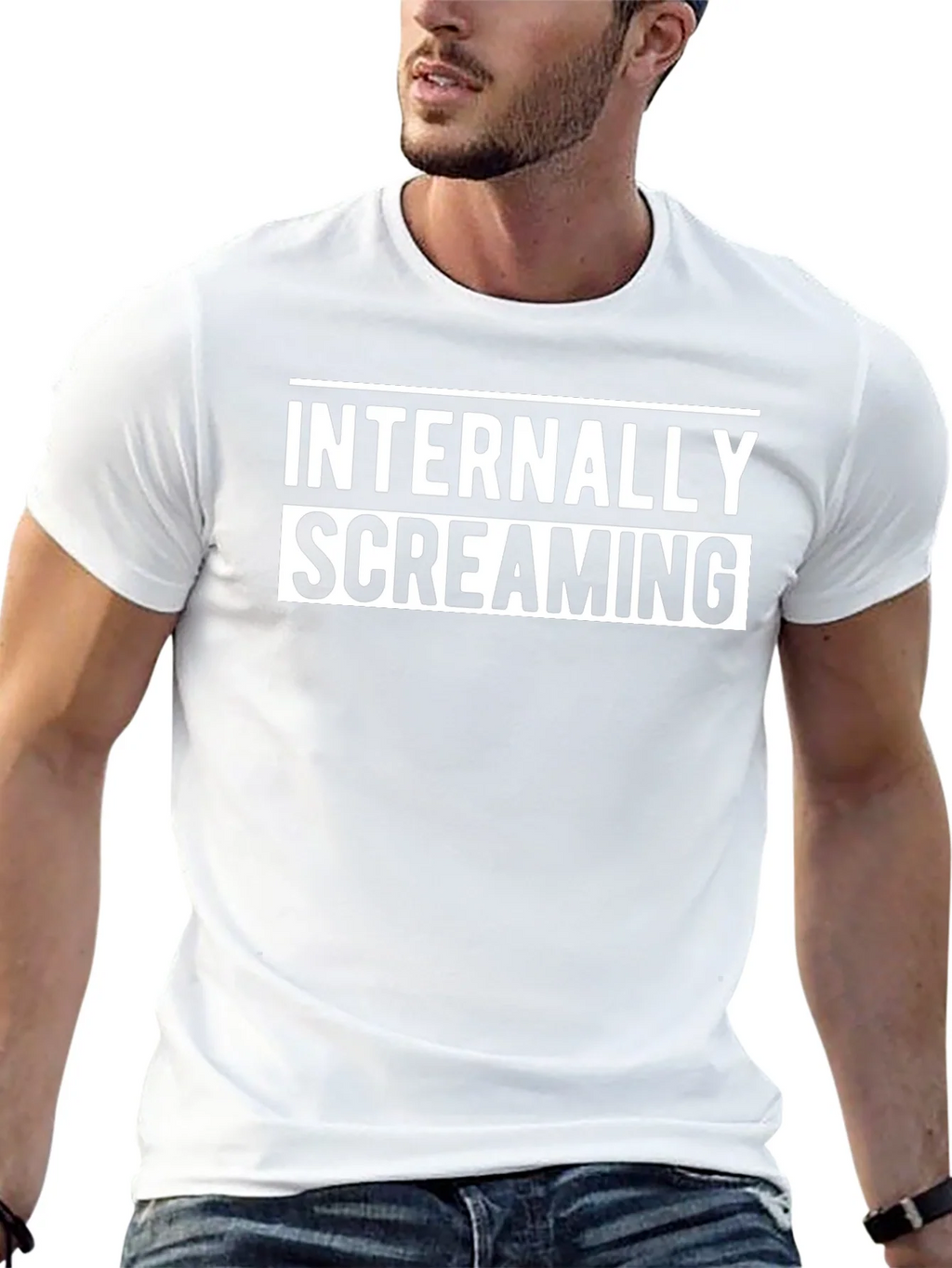 Internally Screaming Graphic Tee - Black Cotton Blend