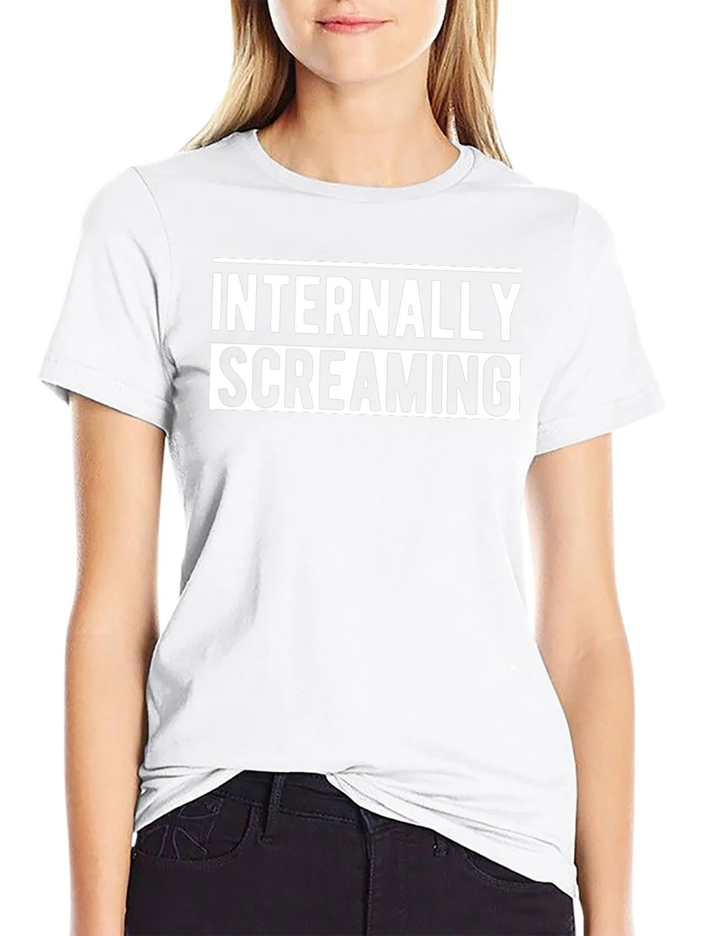 Internally Screaming Graphic Tee - Black Cotton Blend
