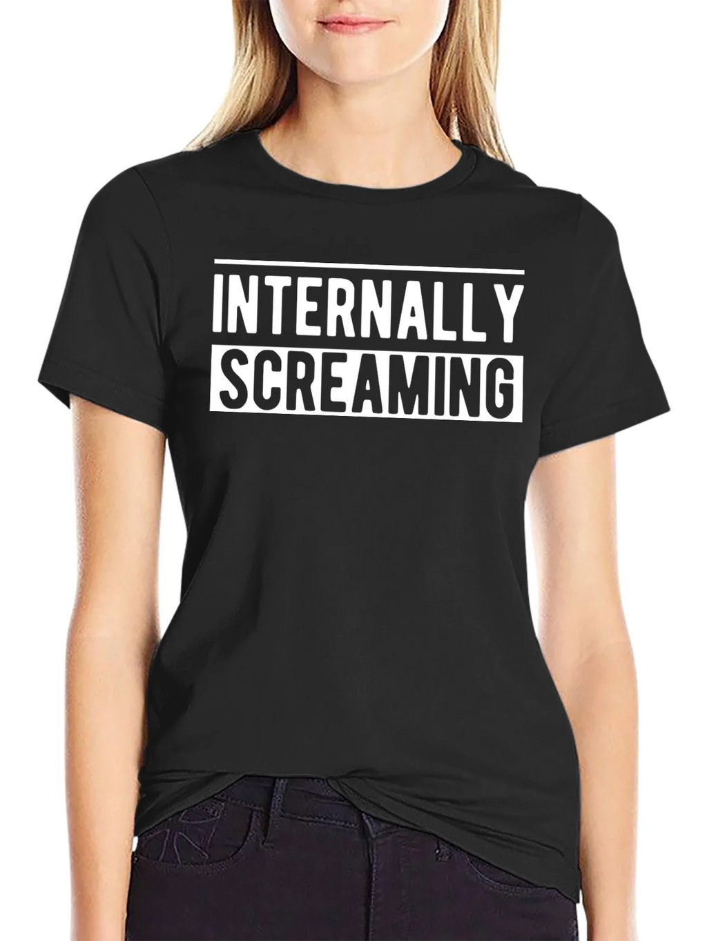Internally Screaming Graphic Tee - Black Cotton Blend
