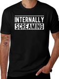 Internally Screaming Graphic Tee - Black Cotton Blend