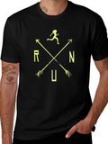Run Arrow T-Shirt - Black Graphic Tee
