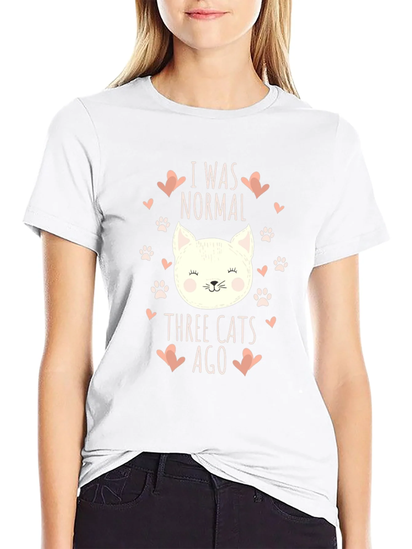 Funny Cat Lover T-Shirt - I Was Normal Three Cats Ago