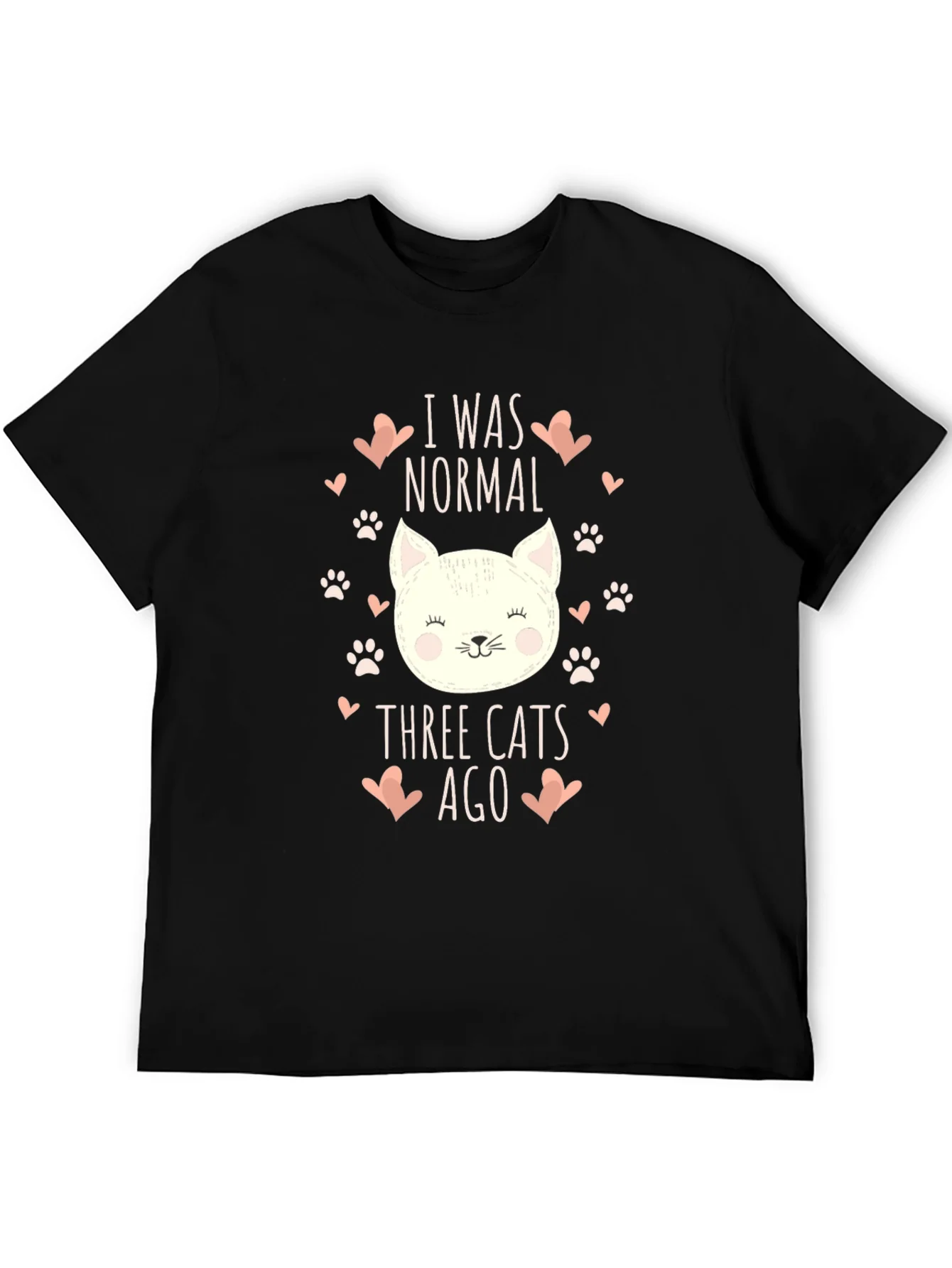 Funny Cat Lover T-Shirt - I Was Normal Three Cats Ago