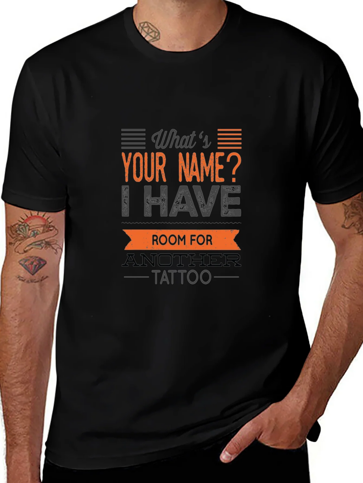 Tattoo Humor T-Shirt: Whats Your Name?