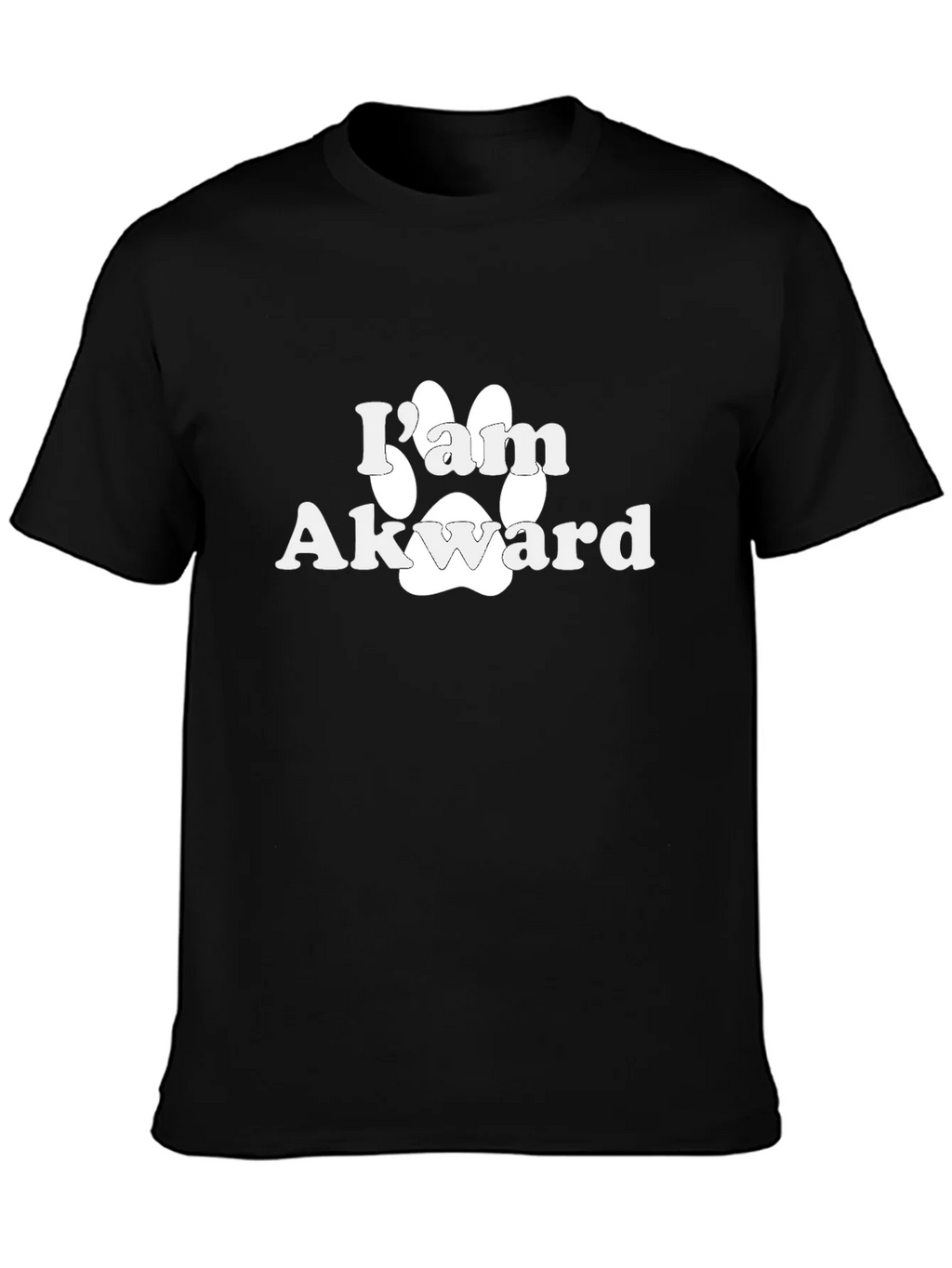 Im Awkward Paw Print Graphic T-Shirt
