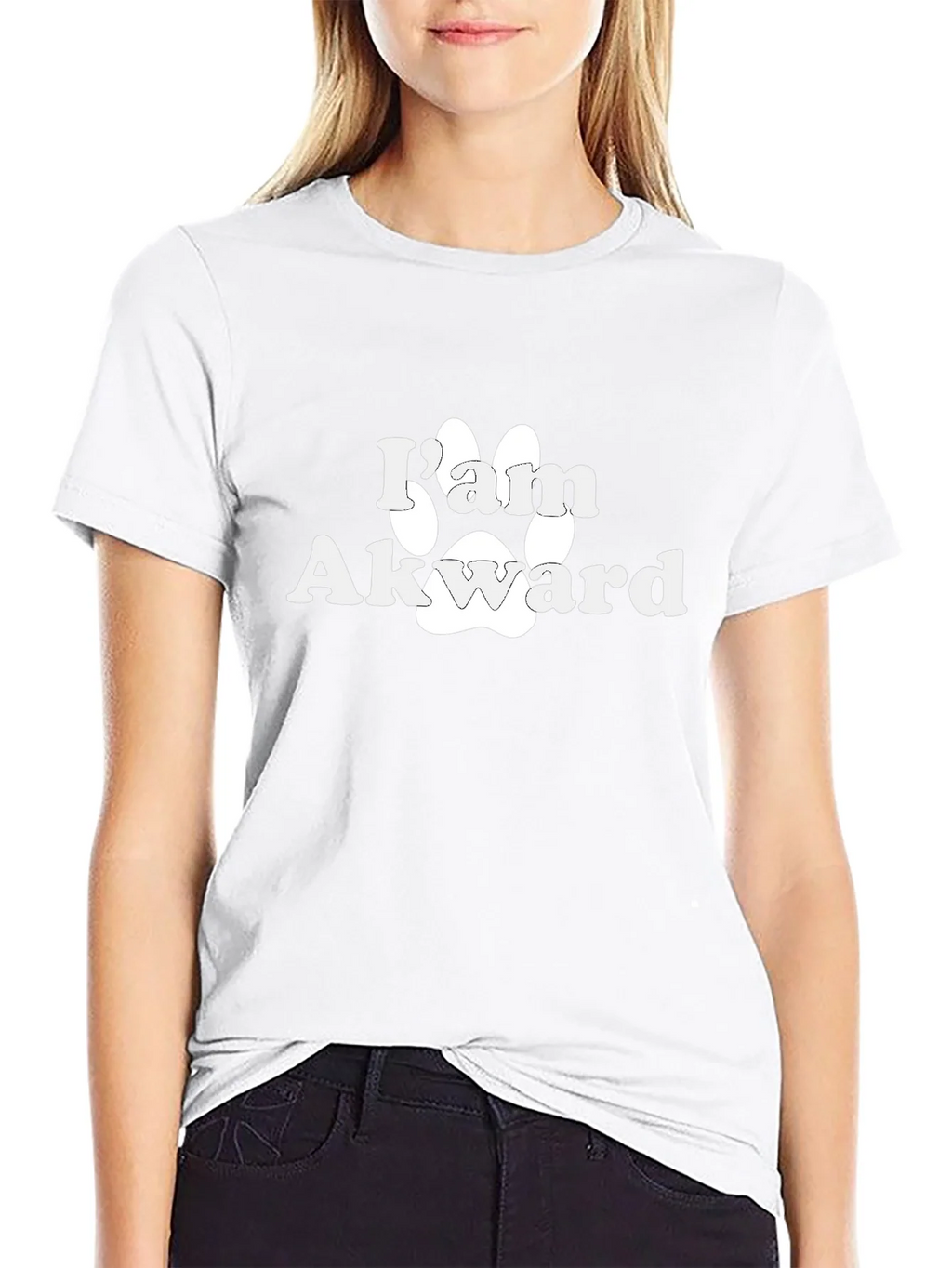 Im Awkward Paw Print Graphic T-Shirt