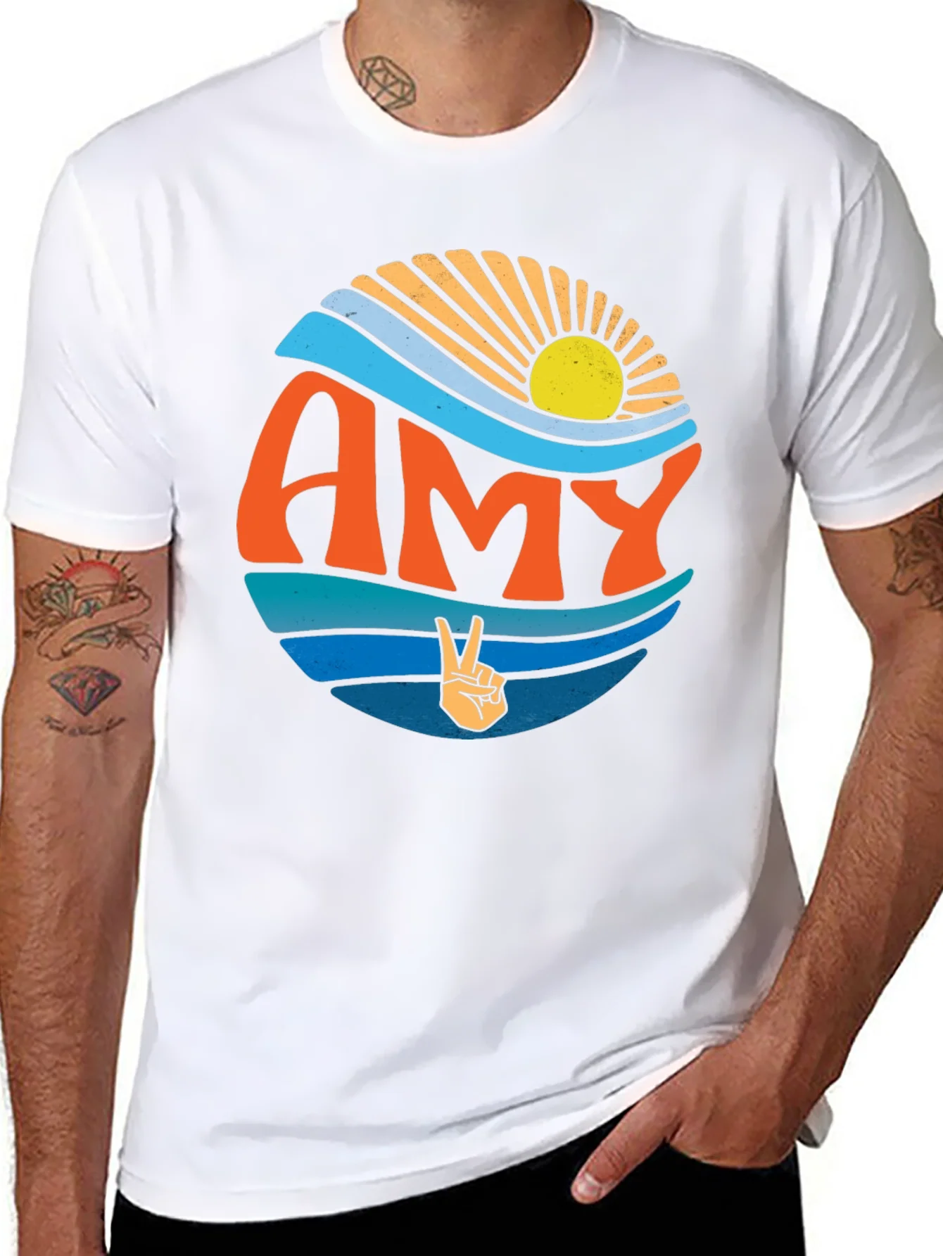Amy Retro Vibe T-Shirt - Peace & Sunshine