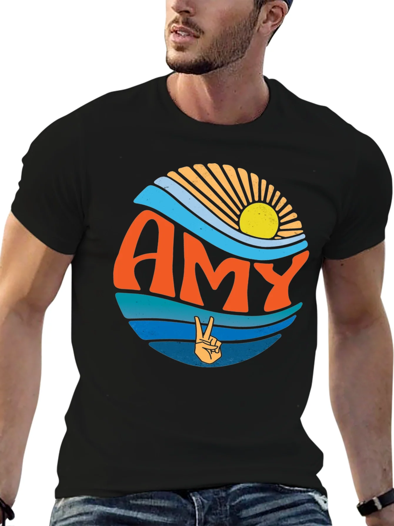 Amy Retro Vibe T-Shirt - Peace & Sunshine
