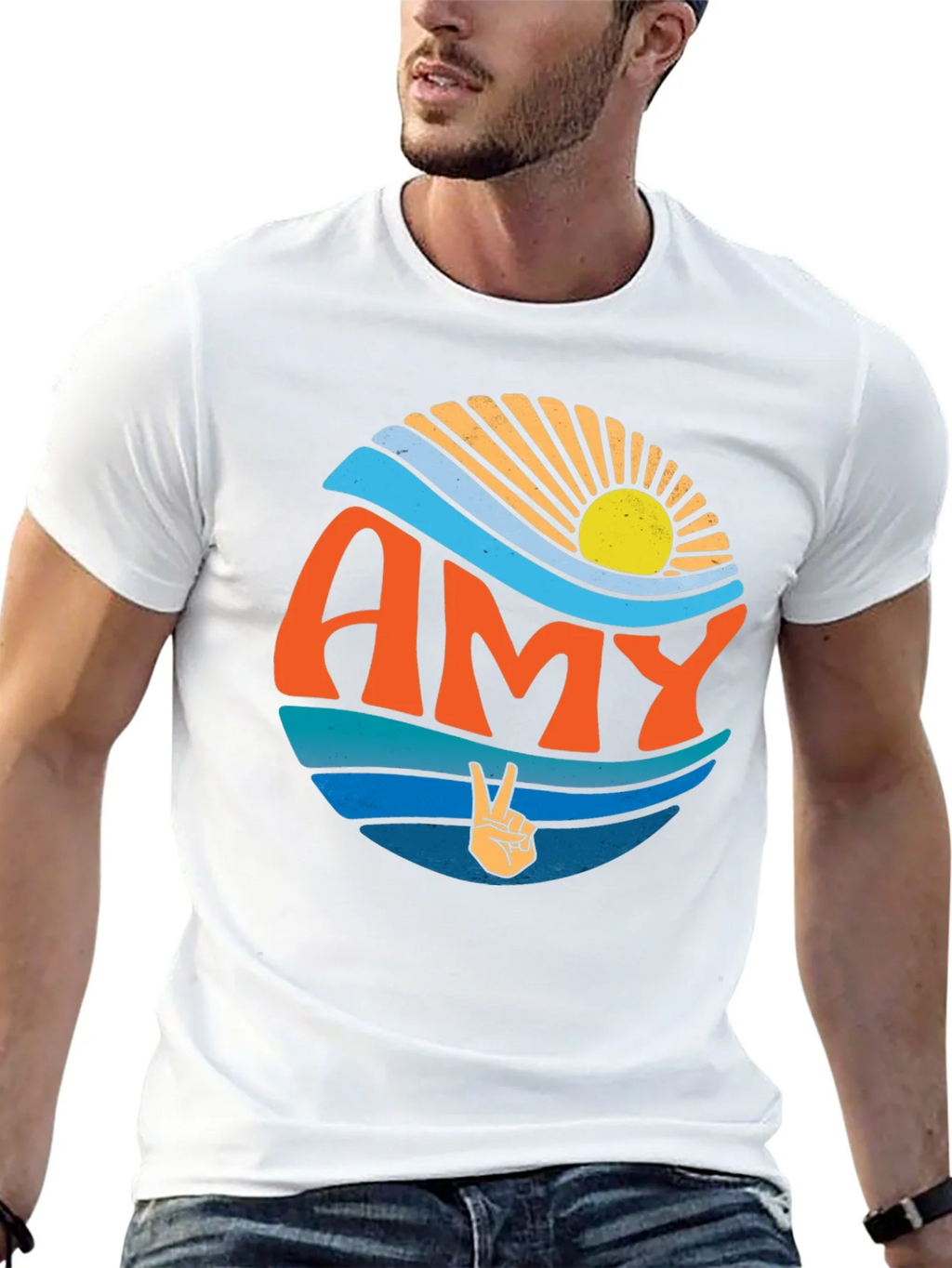 Amy Retro Vibe T-Shirt - Peace & Sunshine