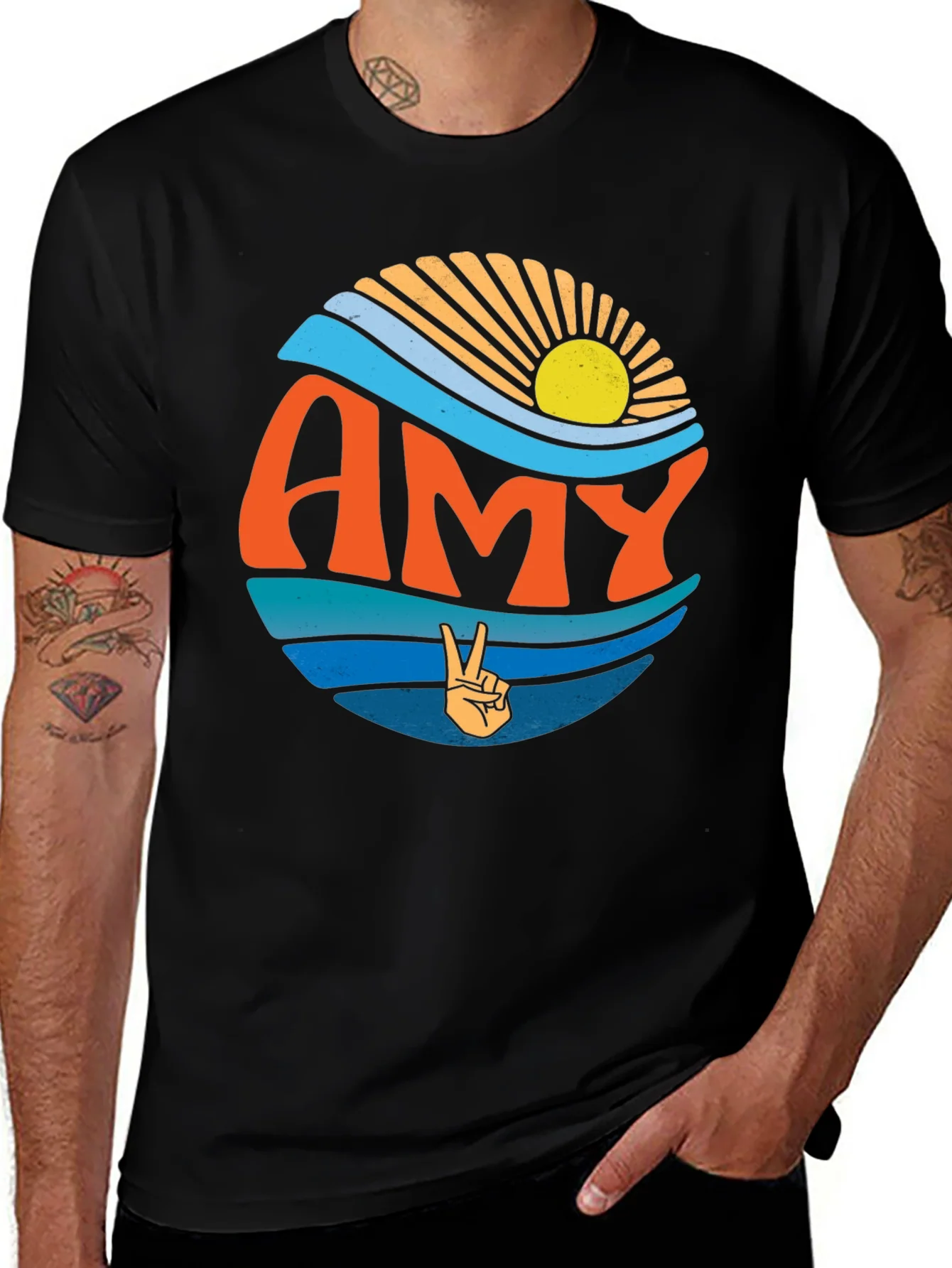 Amy Retro Vibe T-Shirt - Peace & Sunshine