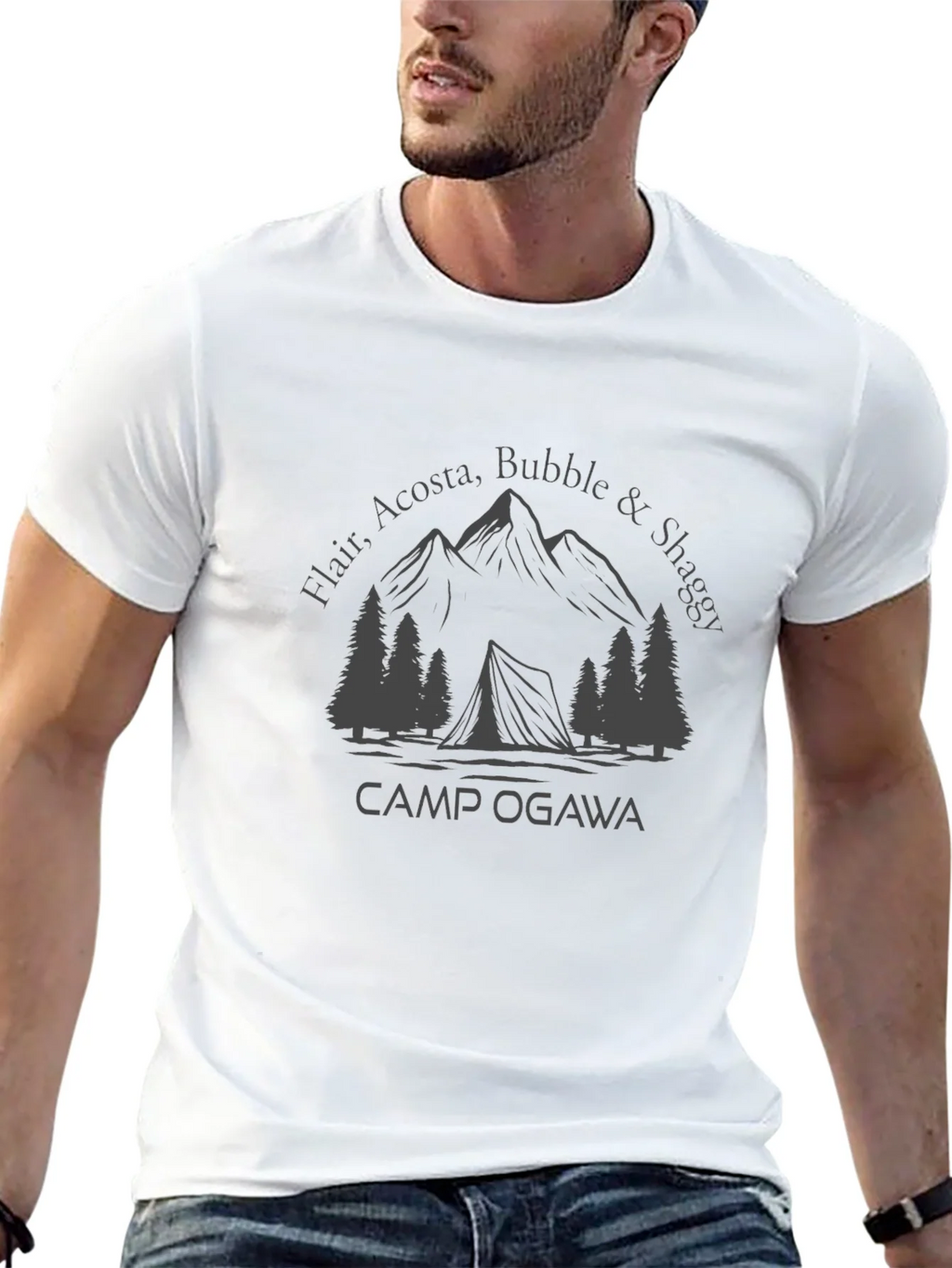 Camp Ogawa T-Shirt - Mountains & Tent Graphic Tee