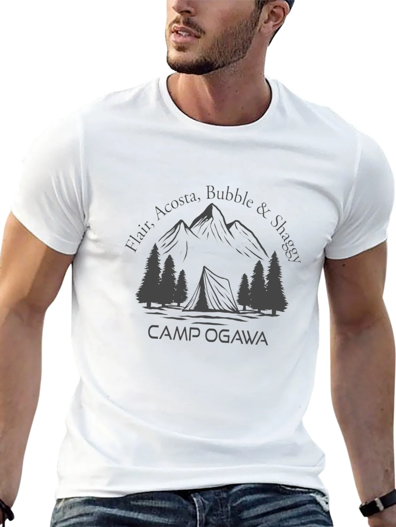 Camp Ogawa T-Shirt - Mountains & Tent Graphic Tee