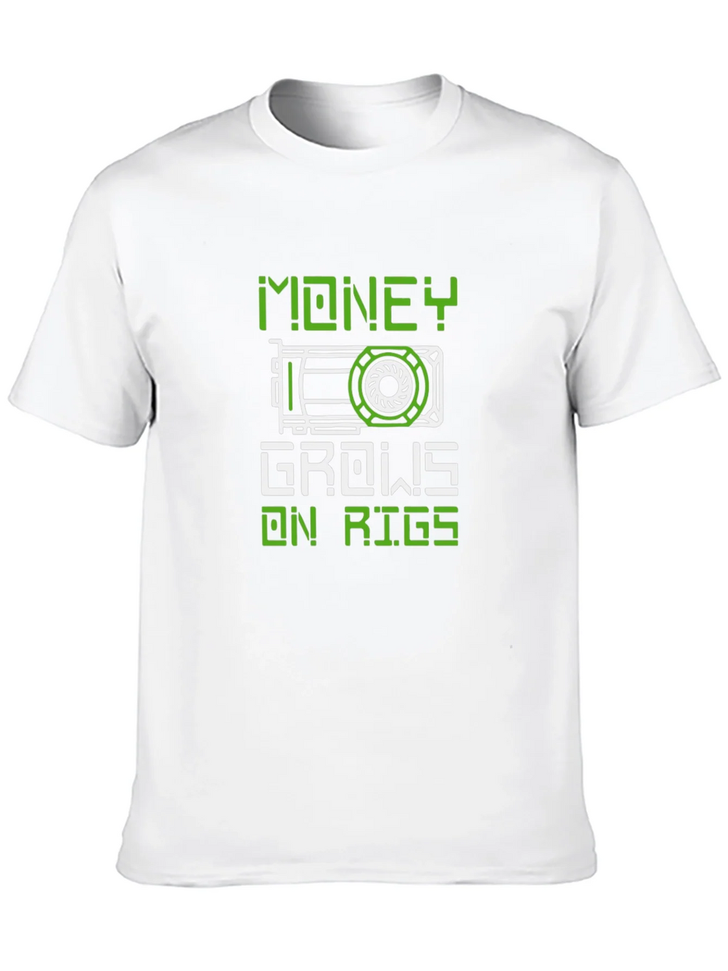 Crypto Mining T-Shirt: Money Grows On Rigs - Black