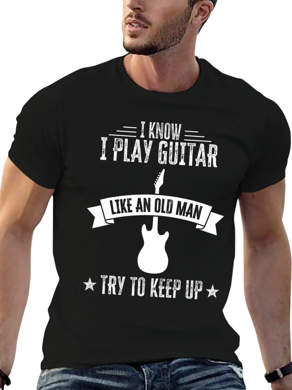 I Play Guitar Like an Old Man Graphic Tee