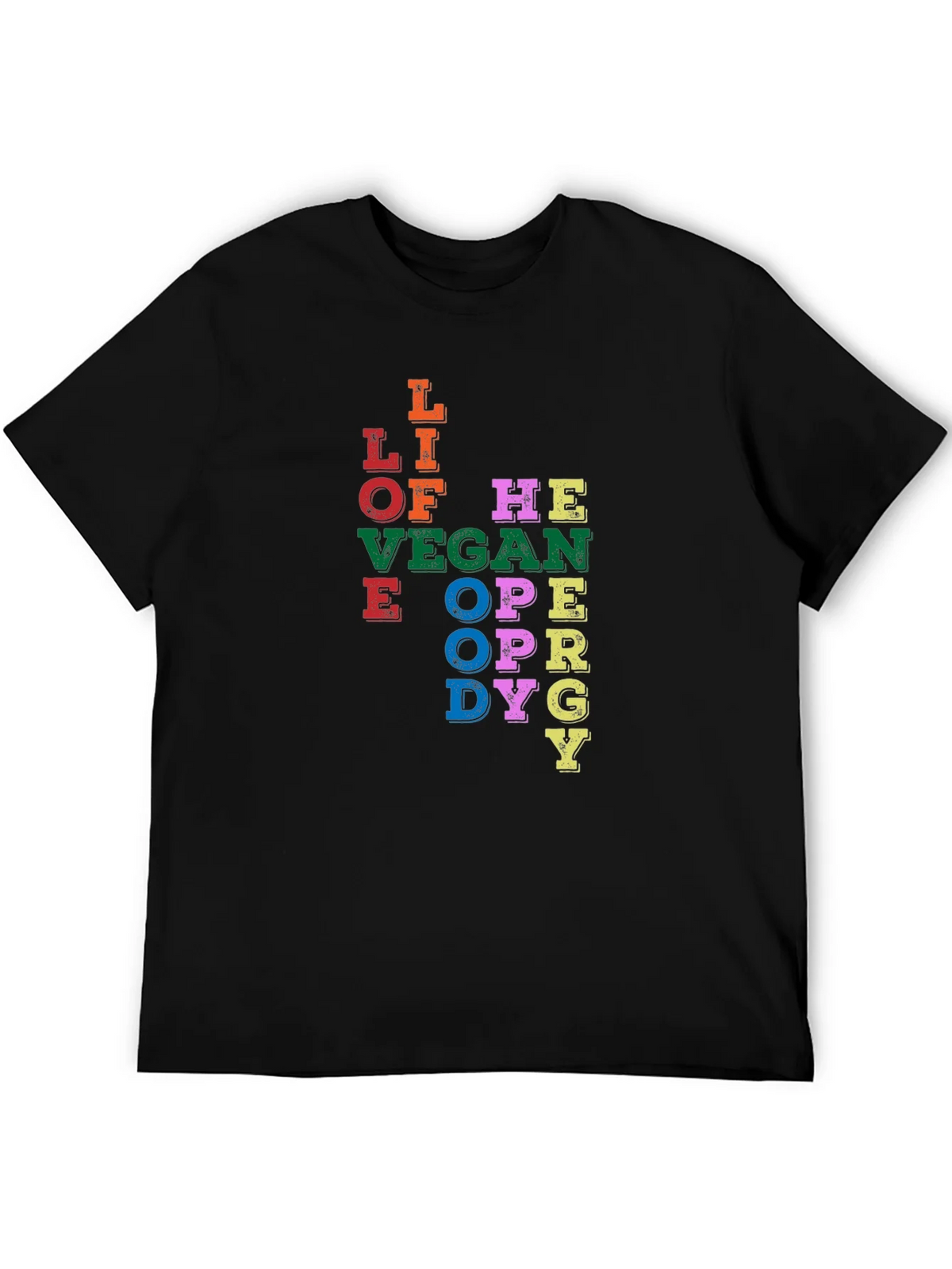 Vegan Love Of The Life T-Shirt - Unique Colorful Design