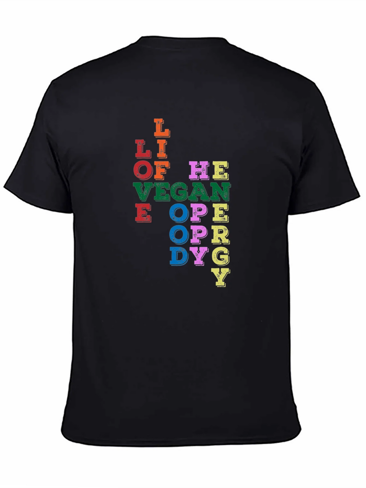 Vegan Love Of The Life T-Shirt - Unique Colorful Design