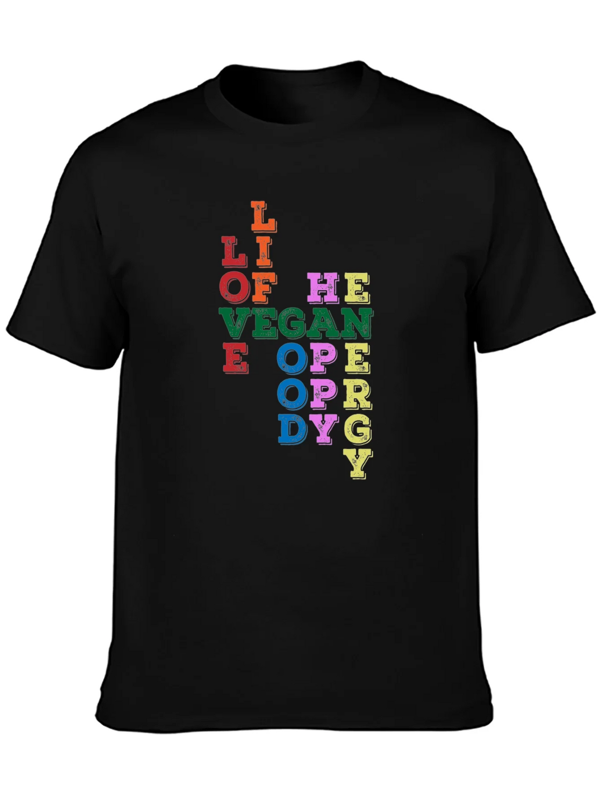 Vegan Love Of The Life T-Shirt - Unique Colorful Design