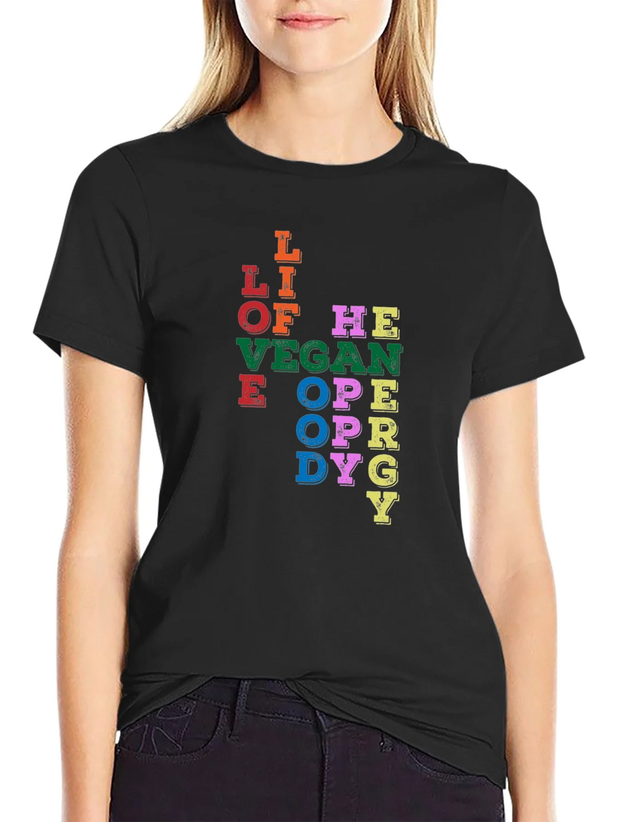 Vegan Love Of The Life T-Shirt - Unique Colorful Design