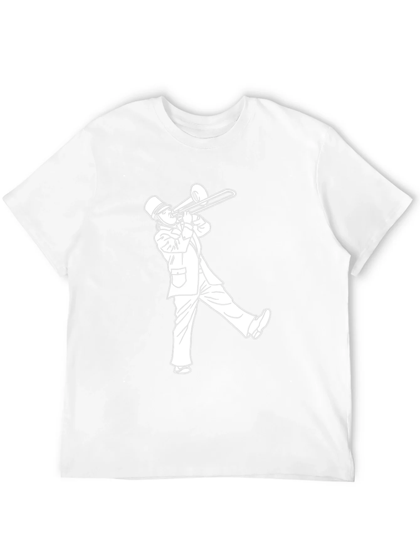 Trombone Player Graphic Tee - Black Cotton