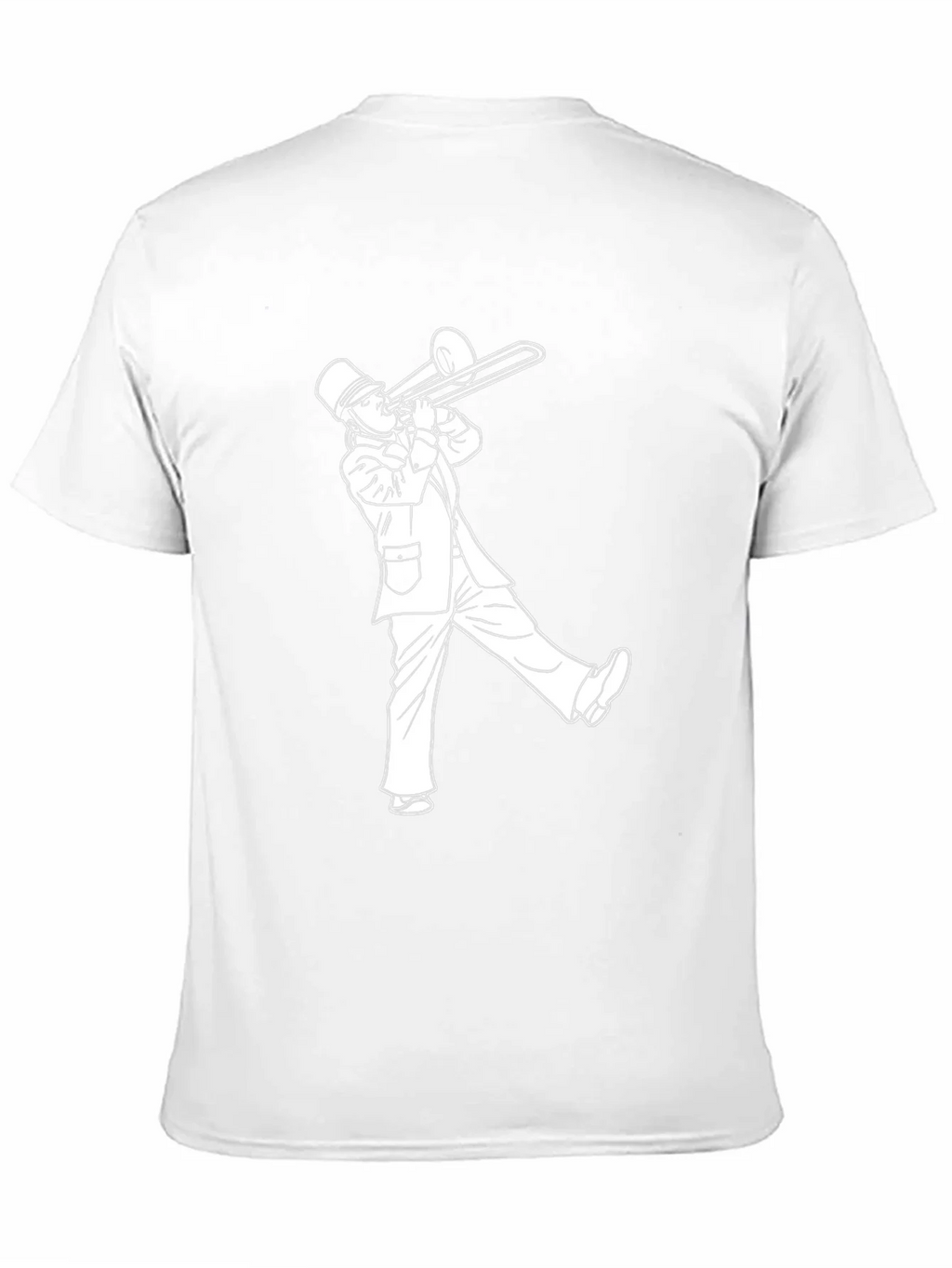Trombone Player Graphic Tee - Black Cotton