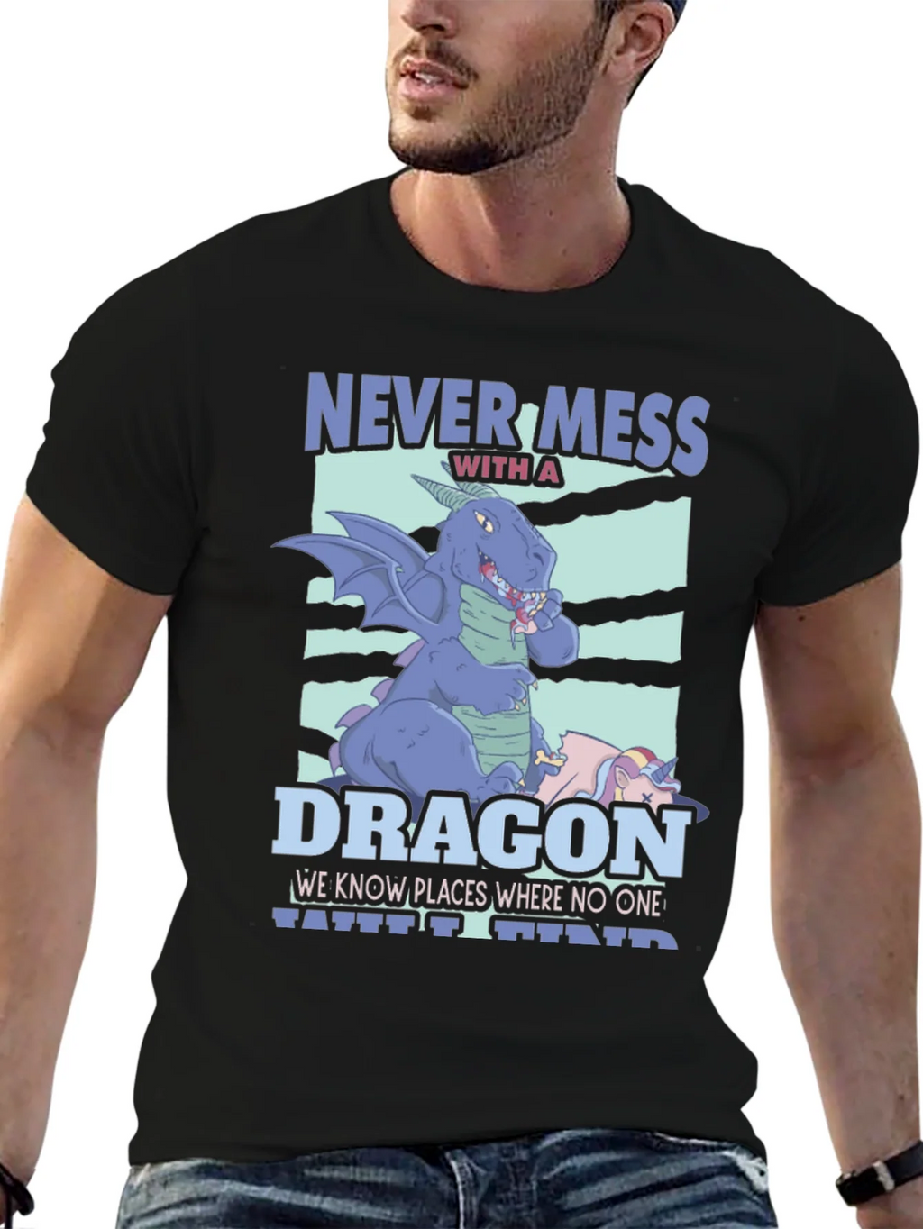 Never Mess With A Dragon Graphic T-Shirt